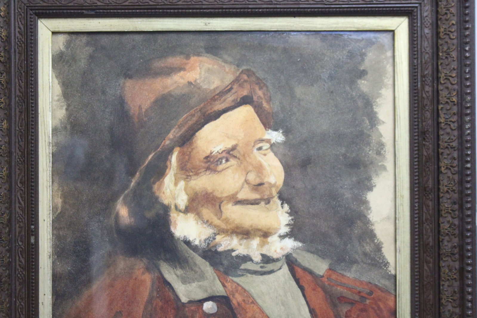 Title: Victorian Watercolour Portrait of a Bearded Fisherman (1892) Description: Victorian - 2