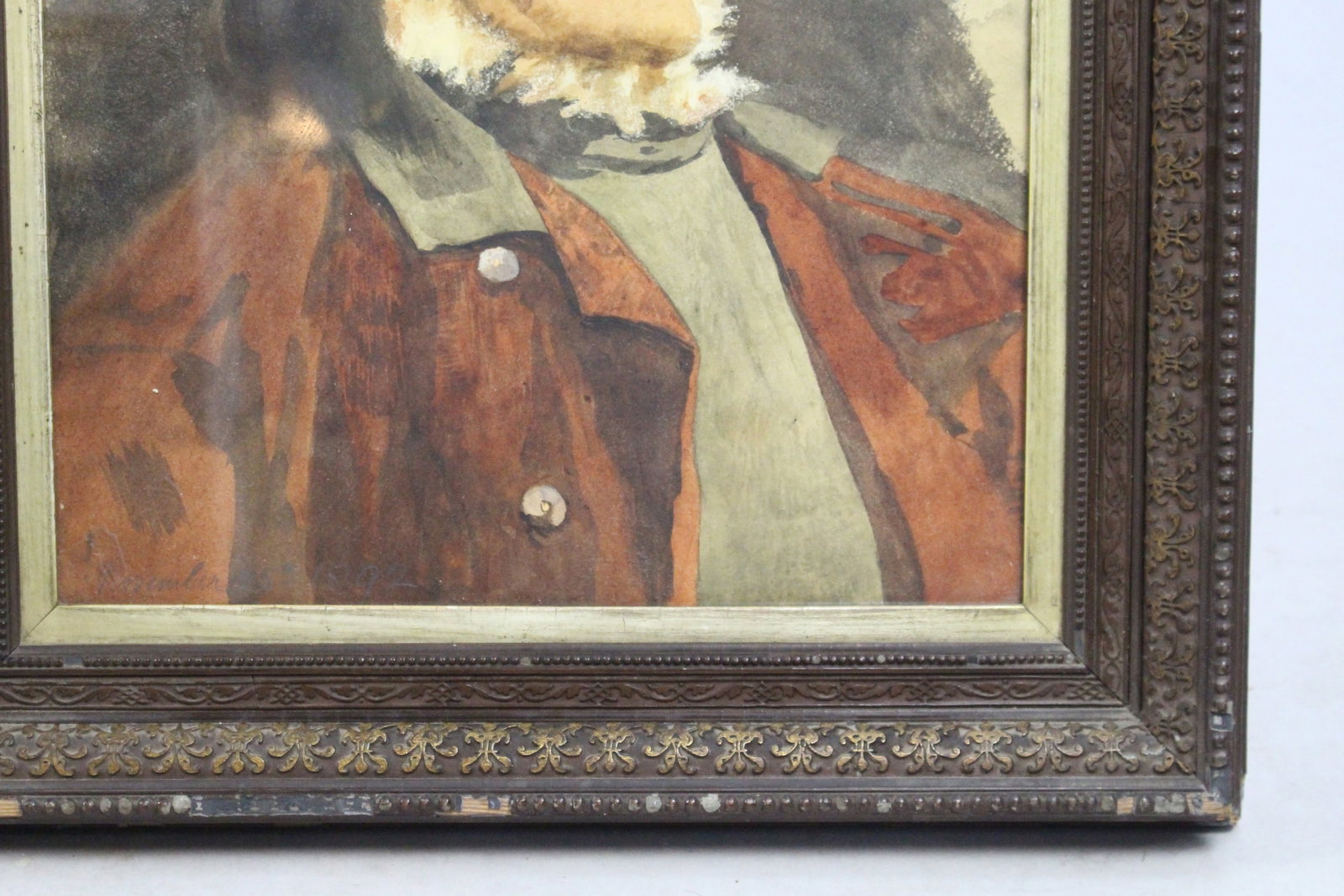 Title: Victorian Watercolour Portrait of a Bearded Fisherman (1892) Description: Victorian - 3