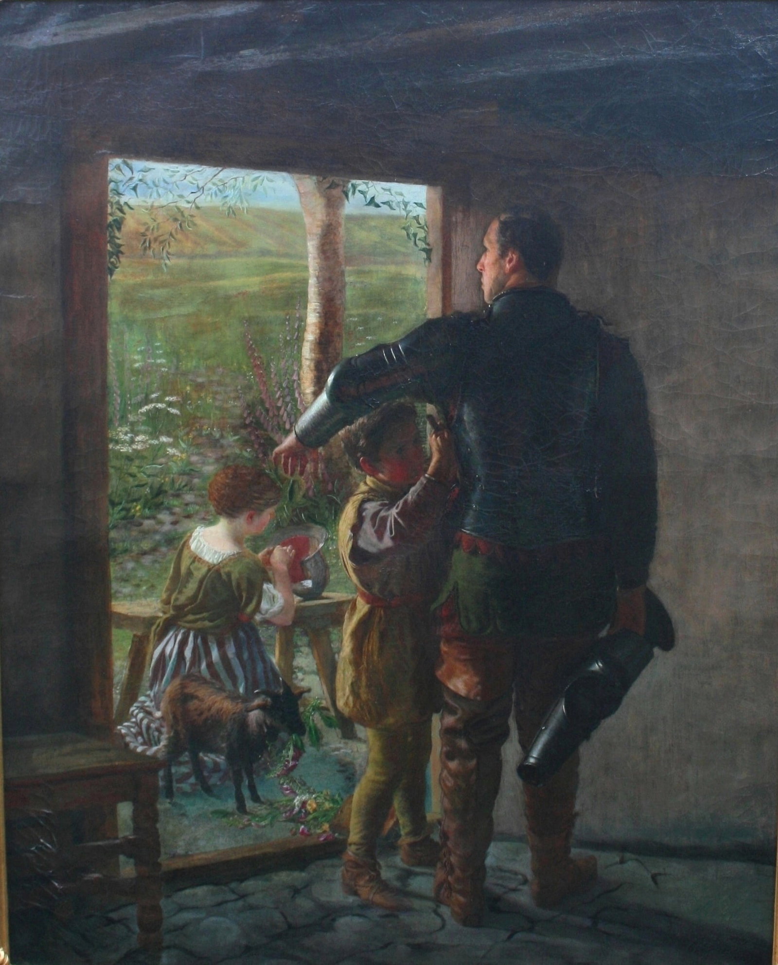 Title: “A Call to Arms” – Monumental 19th Century English Pre-Raphaelite Oil Paint - 2