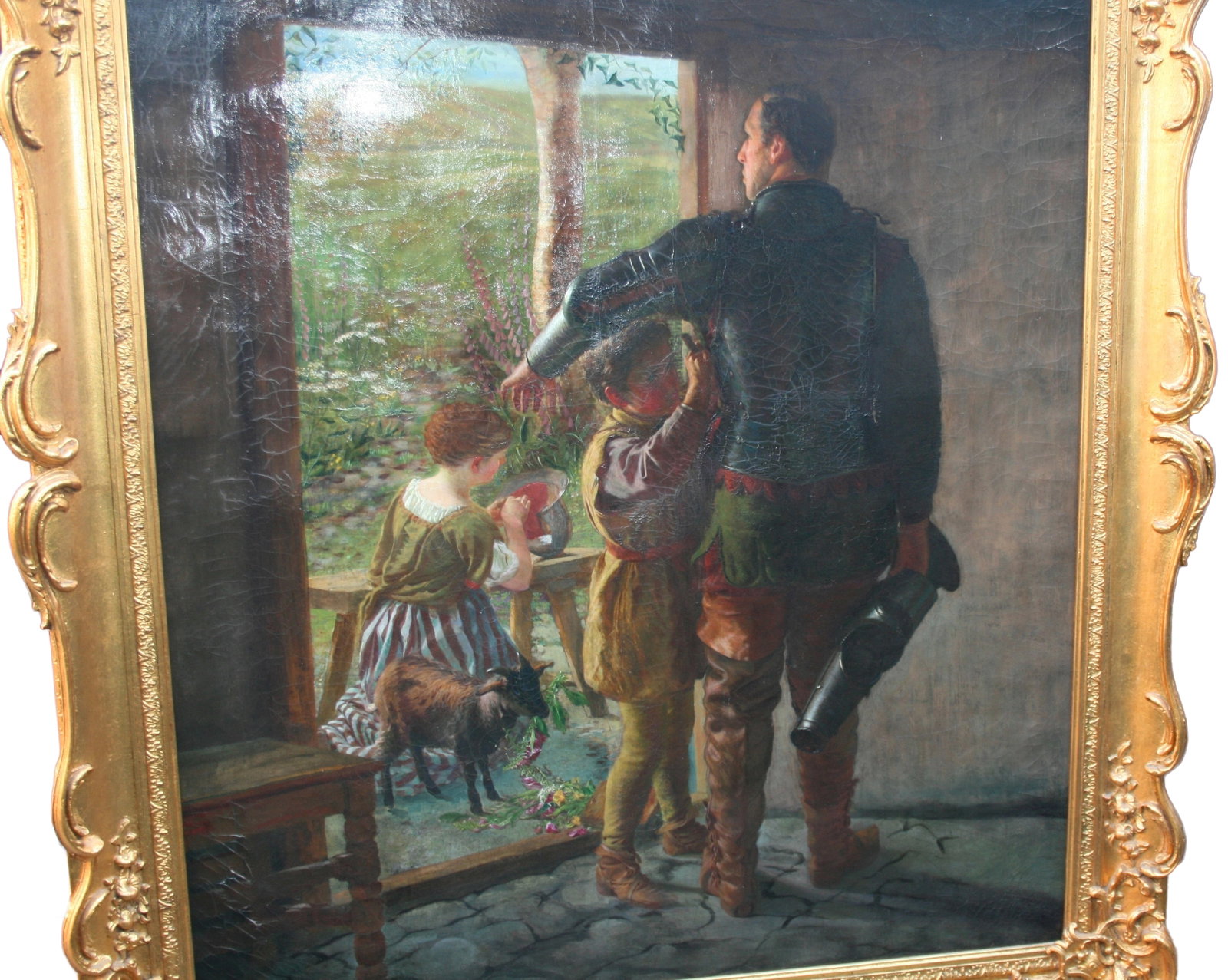 Title: “A Call to Arms” – Monumental 19th Century English Pre-Raphaelite Oil Paint - 3