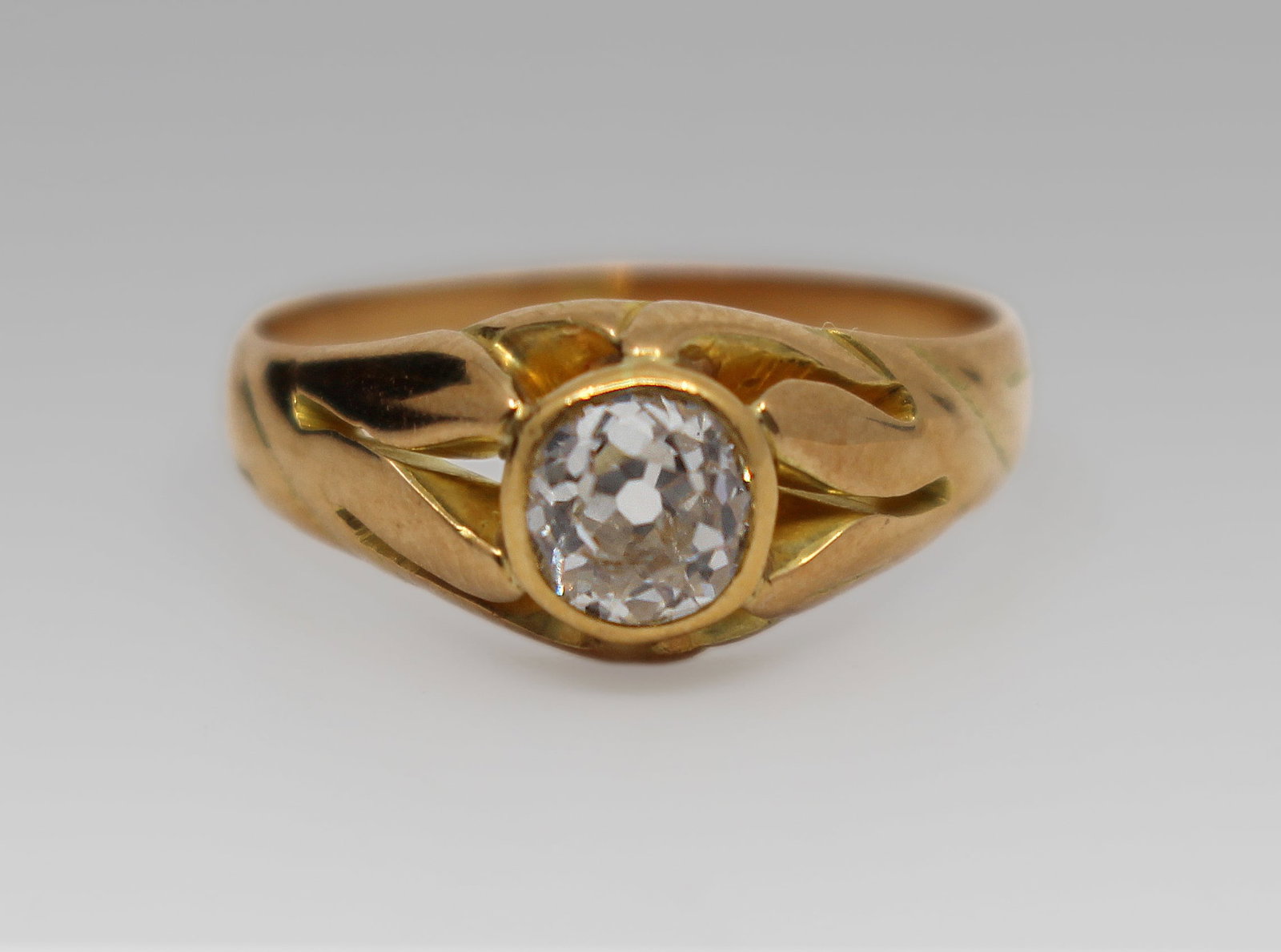 Title: Antique Diamond Rose Gold Ring – Early 20th Century Description: Antique Diamond Rose G (1 of 12)