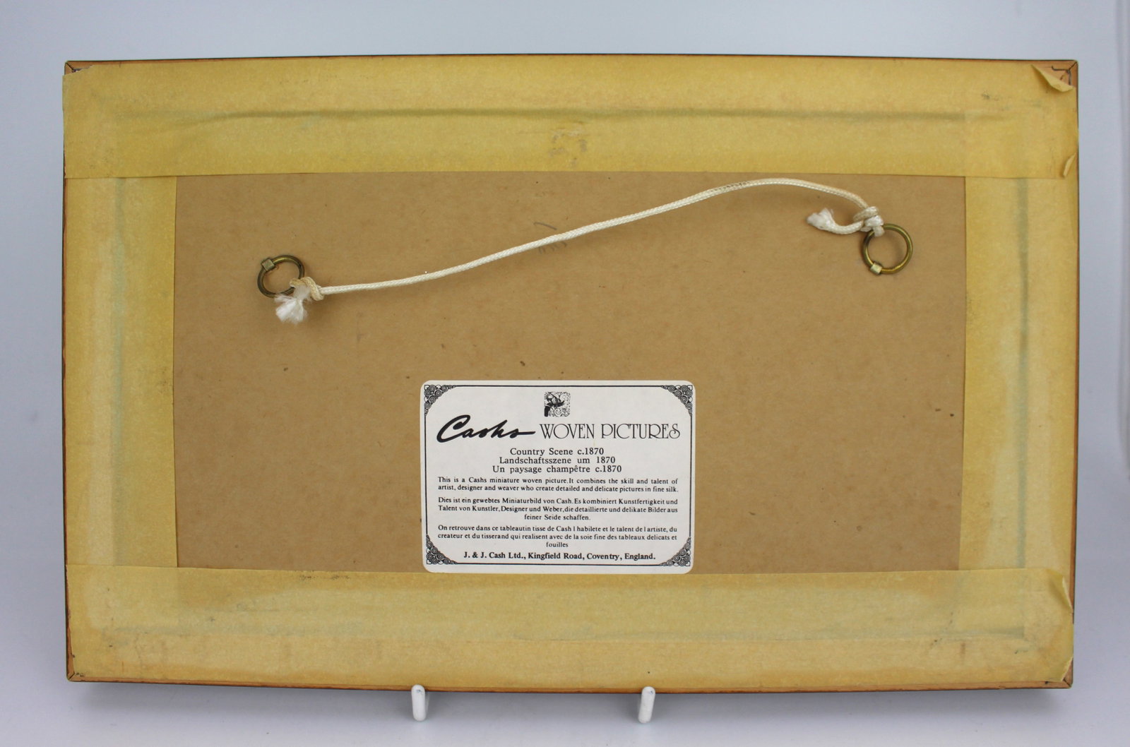 Title: Pair of Cashs Miniaure Woven Pictures Description: Pair of Cash's Miniature Woven Pictures - 3