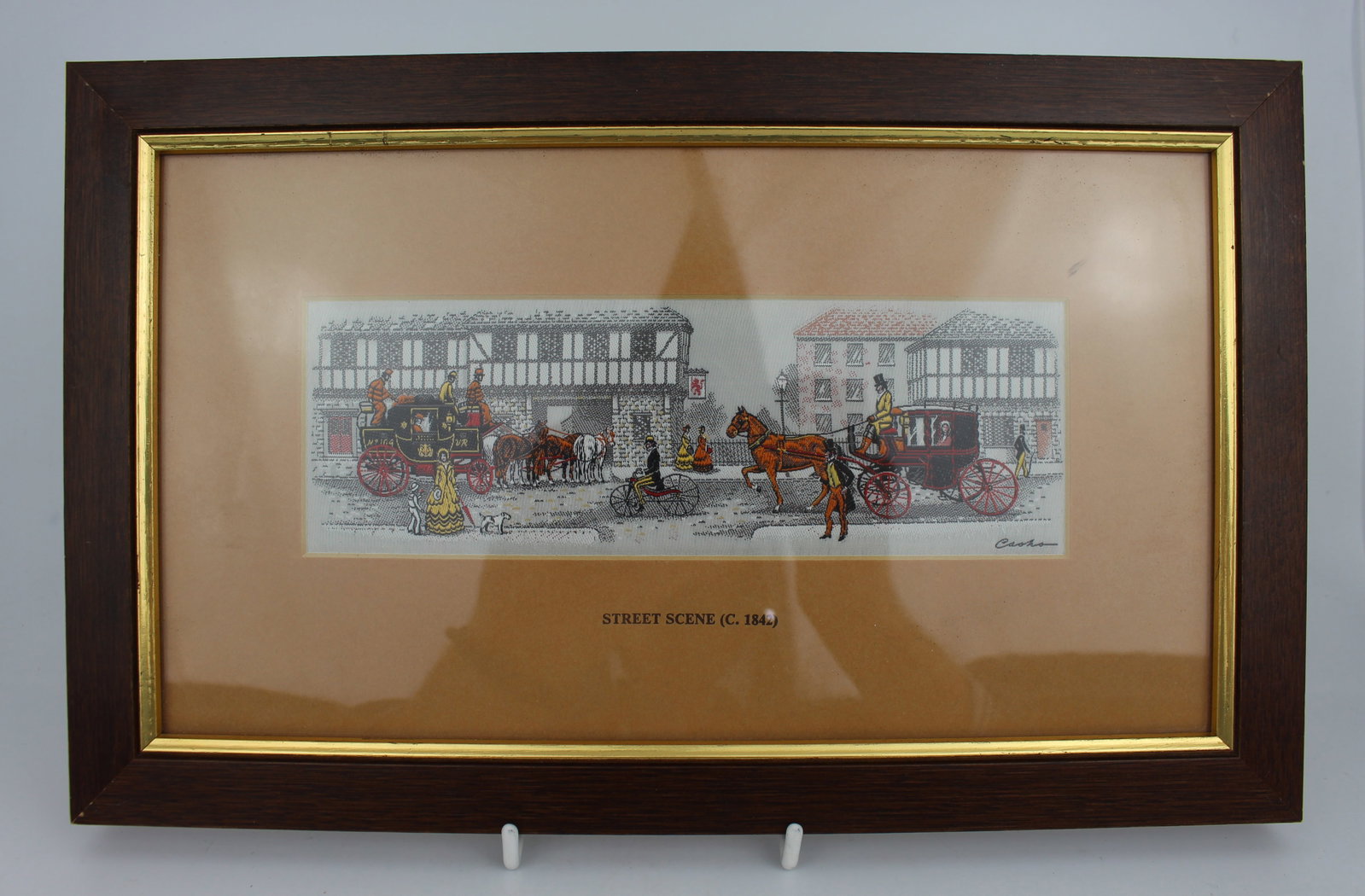 Title: Pair of Cashs Miniaure Woven Pictures Description: Pair of Cash's Miniature Woven Pictures - 4