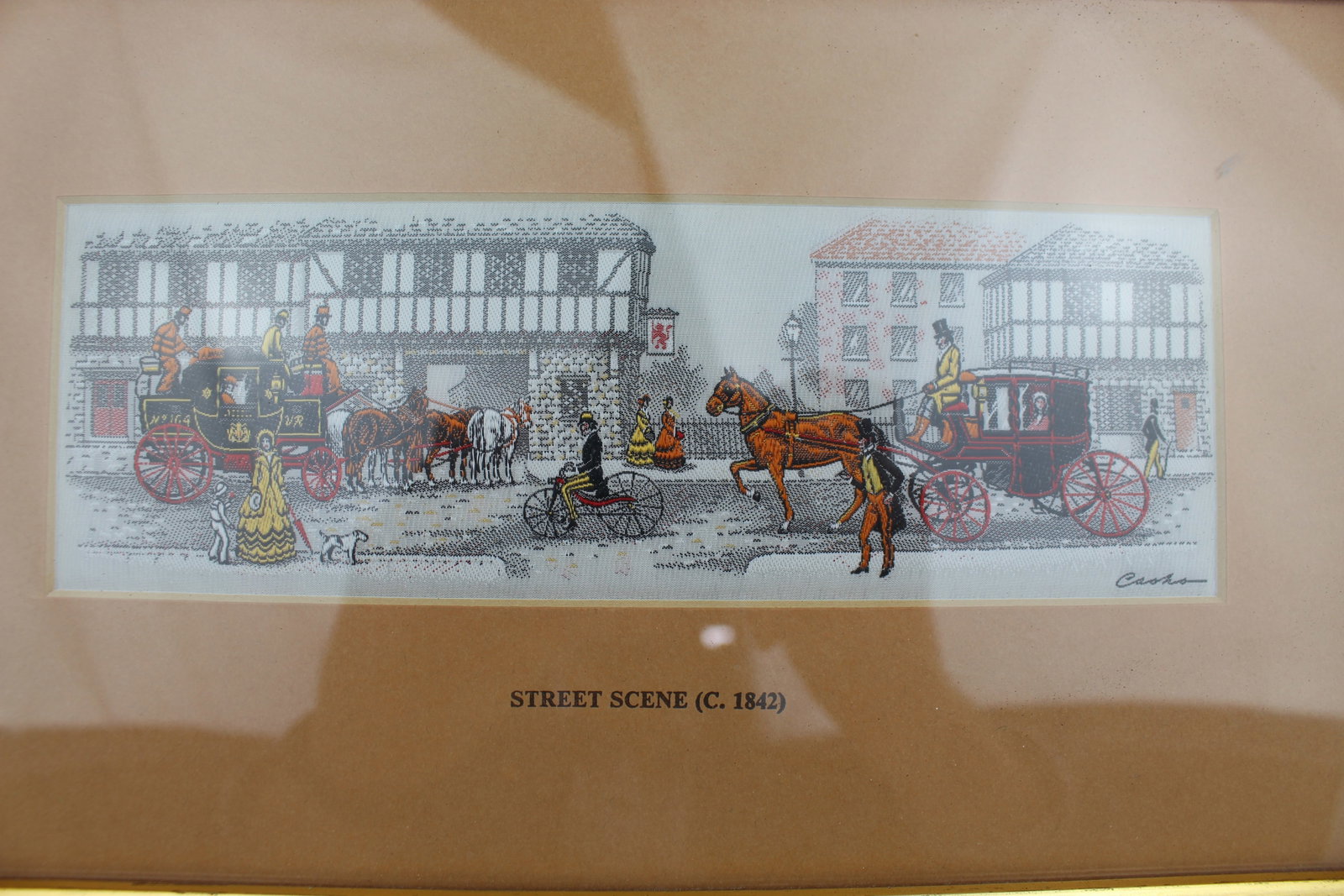 Title: Pair of Cashs Miniaure Woven Pictures Description: Pair of Cash's Miniature Woven Pictures - 5