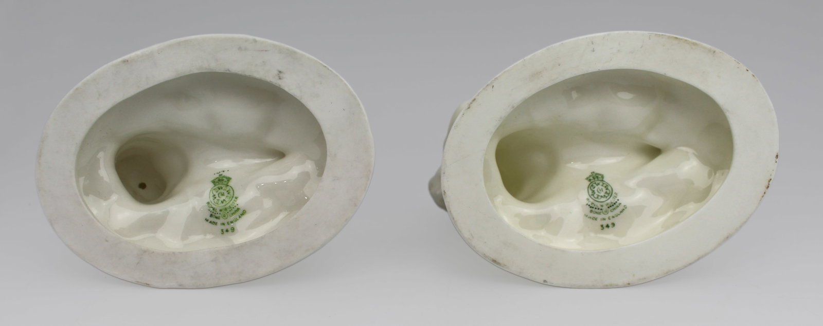 Title: Pair of Royal Worcester Blanc de Chine Merchild Salt Cellars Description: Pair of Royal - 8