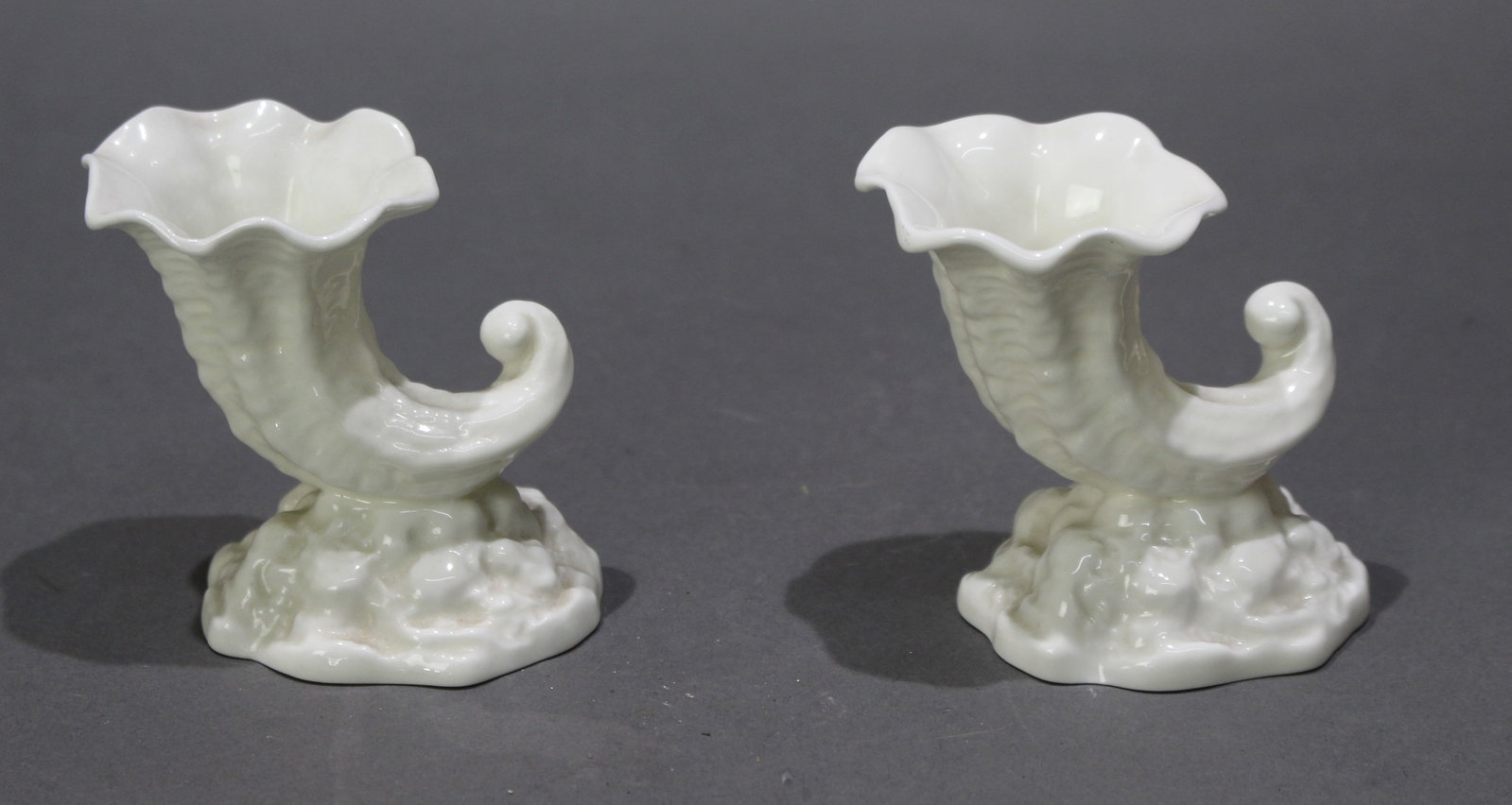Title: Pair of Royal Worcester Cornucopia Bud Vases 3212 1960 Description: Pair of Royal Worcester - 6
