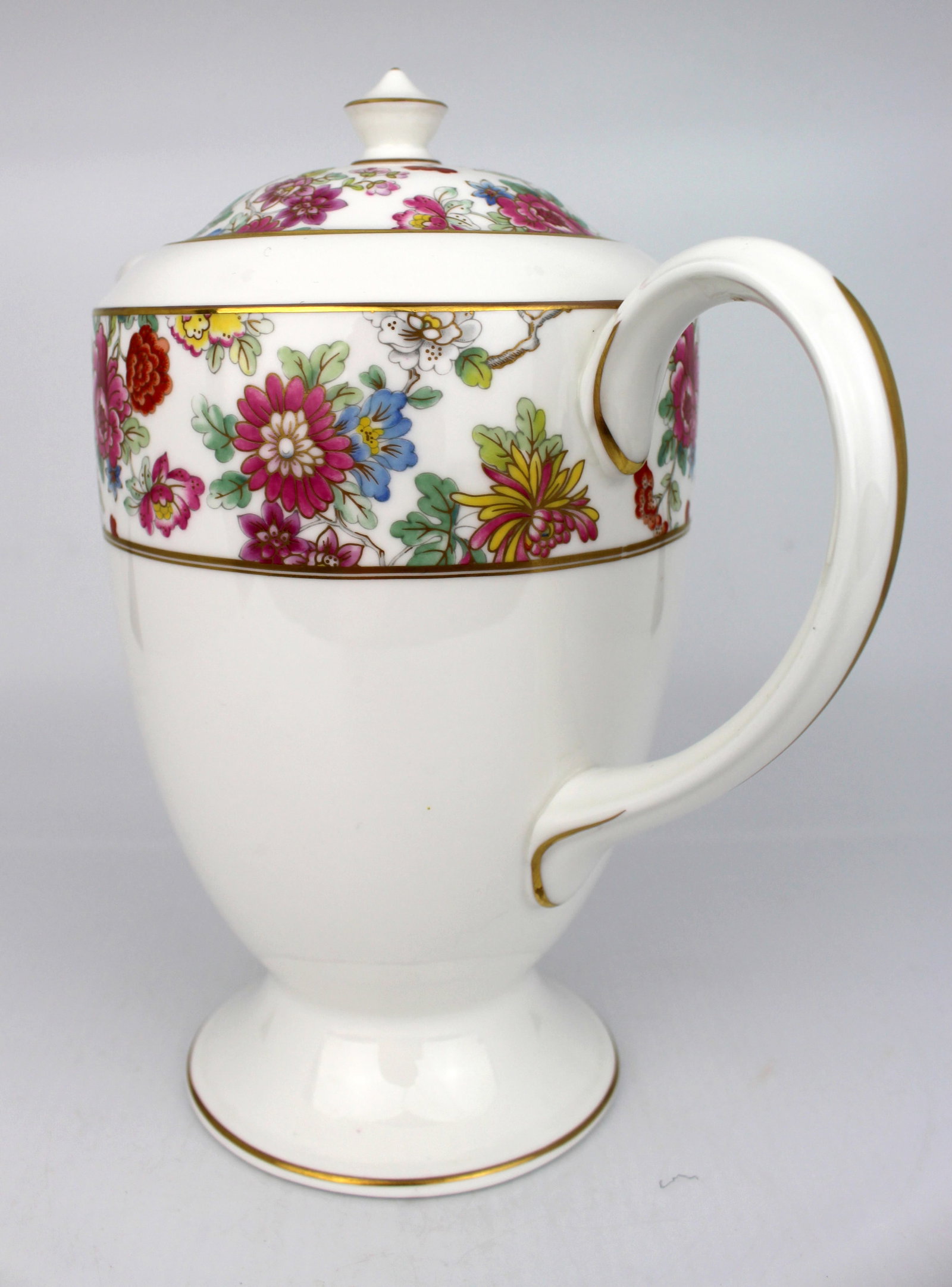 Title: Royal Worcester Coffee Pot Chinese Garden Pattern Description: Royal Worcester Fine Bone - 8