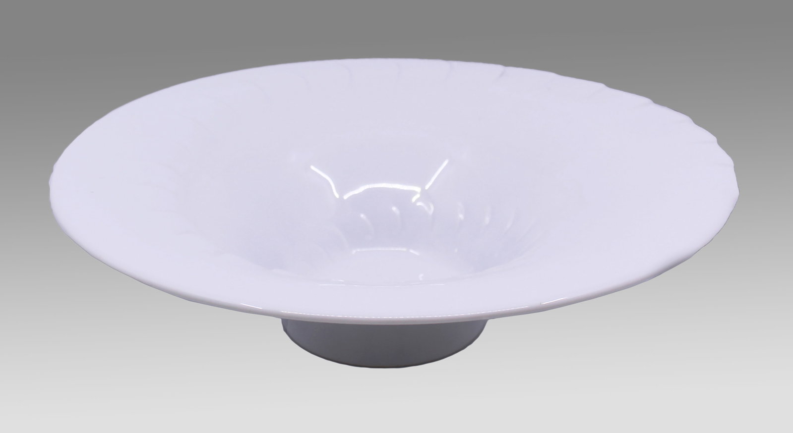Title: Royal Worcester Bowl Last Factory Piece Description: Item: White porcelain bowl on a raised - 3