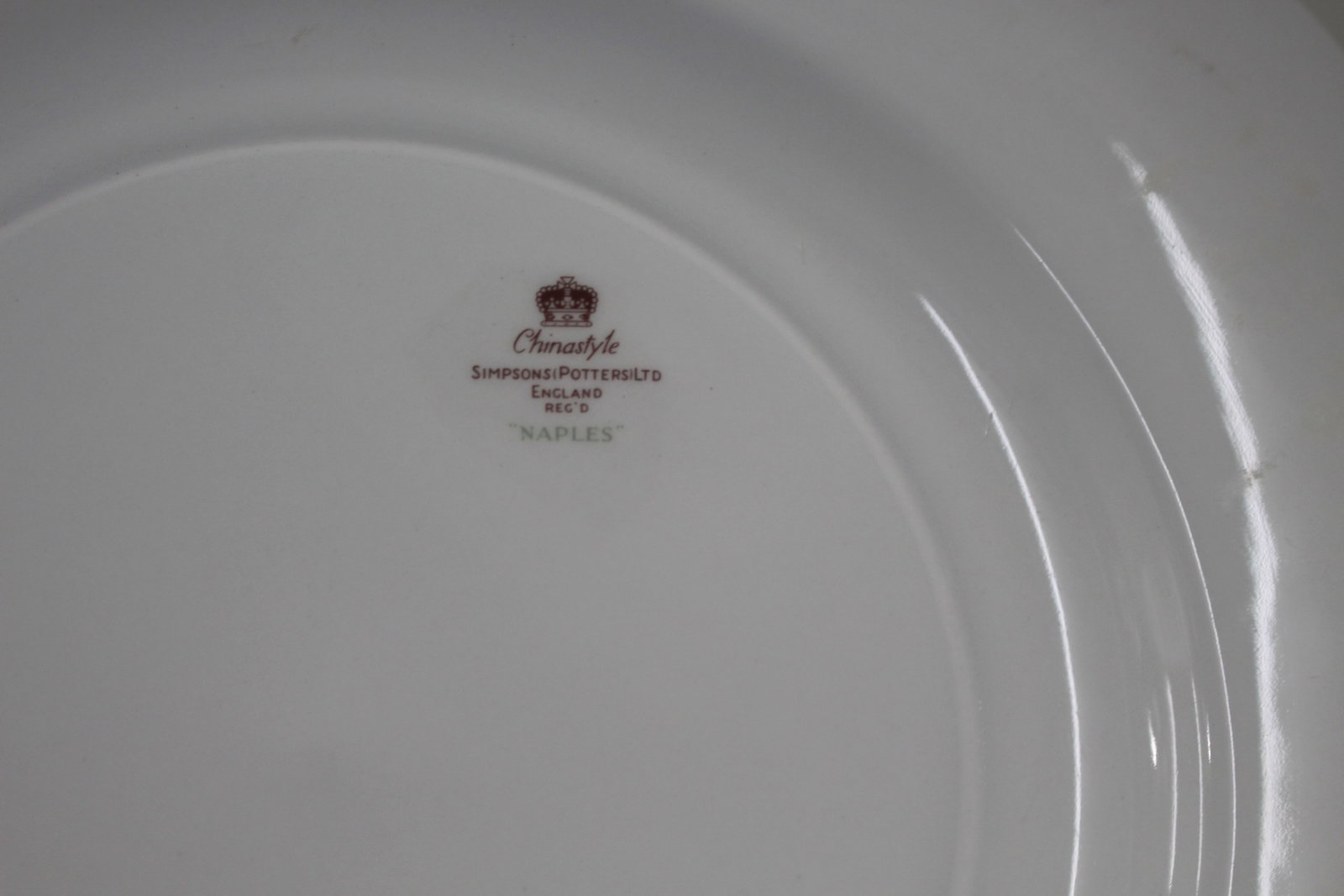 Title: Chinastyle Simpson Potteries Naples Part Dinner Service Description: Vintage, 20th century. - 7