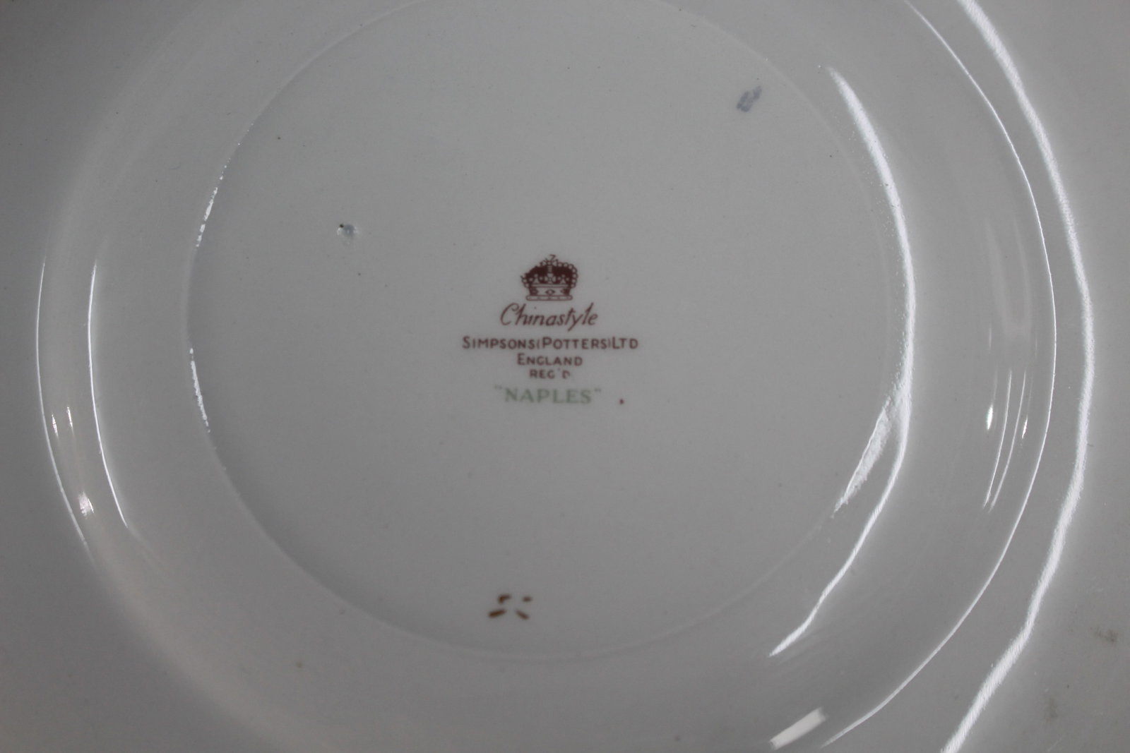 Title: Chinastyle Simpson Potteries Naples Part Dinner Service Description: Vintage, 20th century. - 8