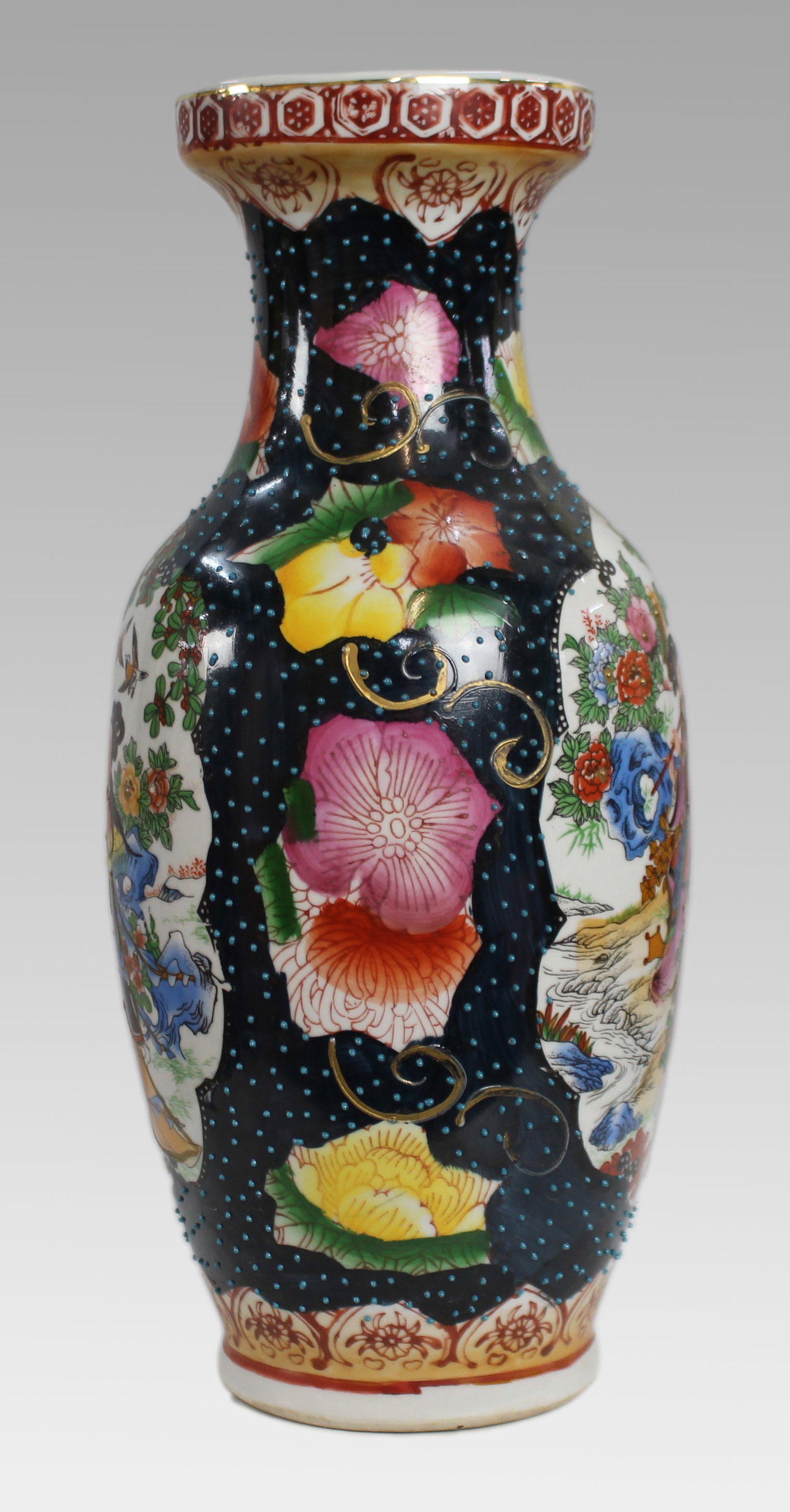 Title: Decorative Japanese Porcelain Vase, Mid to Late 20th Century Description: Decorative Japanese - 9