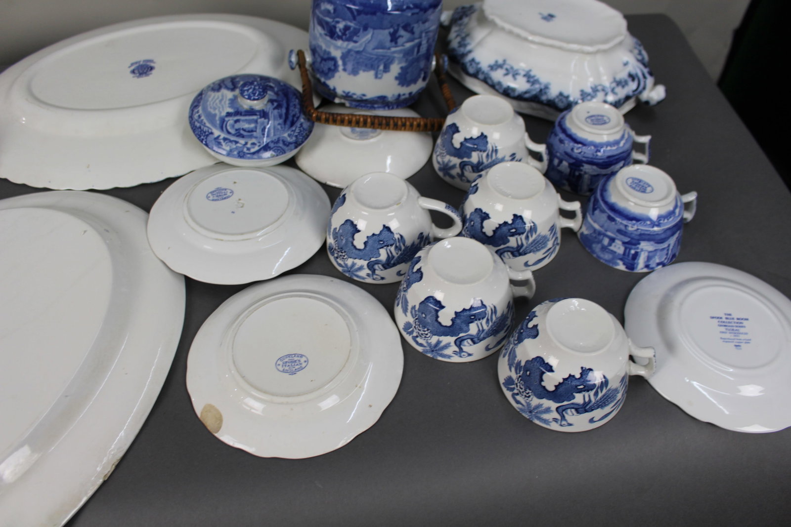 Title: Collection of Blue & White Description: Collection of Blue & White. All pieces pictured. - 13