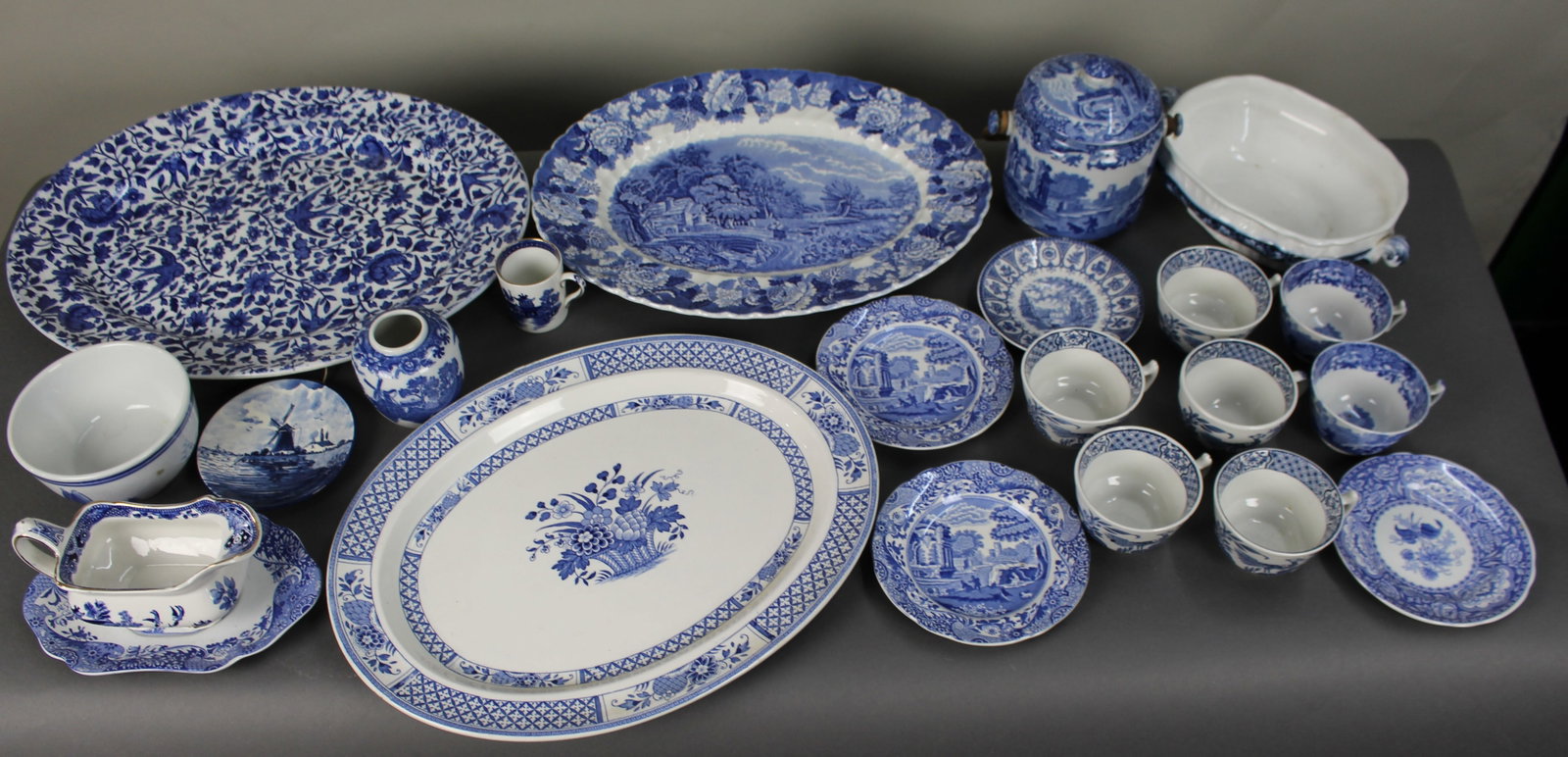 Title: Collection of Blue & White Description: Collection of Blue & White. All pieces pictured. - 3