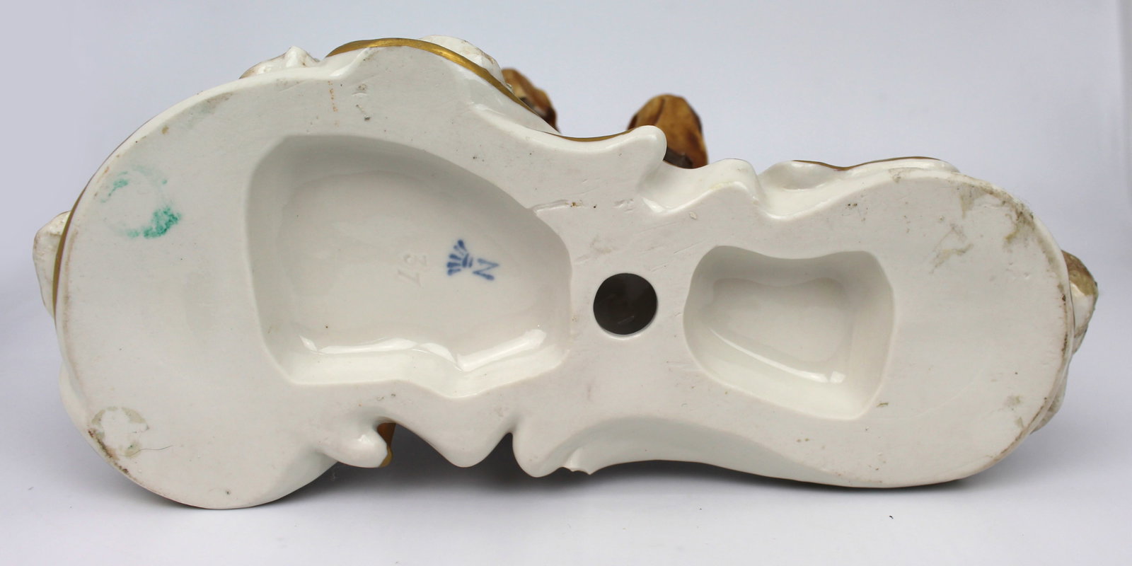 Title: Capodimonte Tramp on Fence Description: Capodimonte Tramp on Fence Made in Italy, c.1970. - 5