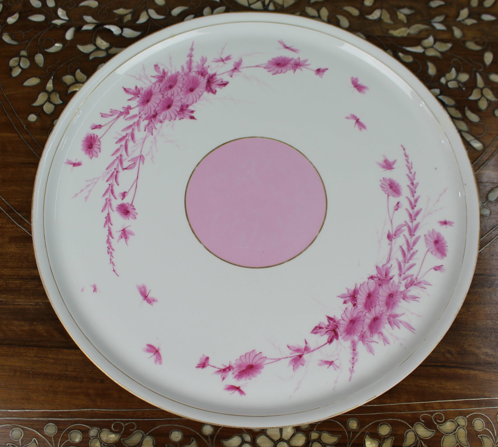 Title: Large Antique Charger Platter Description: Large Antique Charger Platter A decorative large (1 of 5)