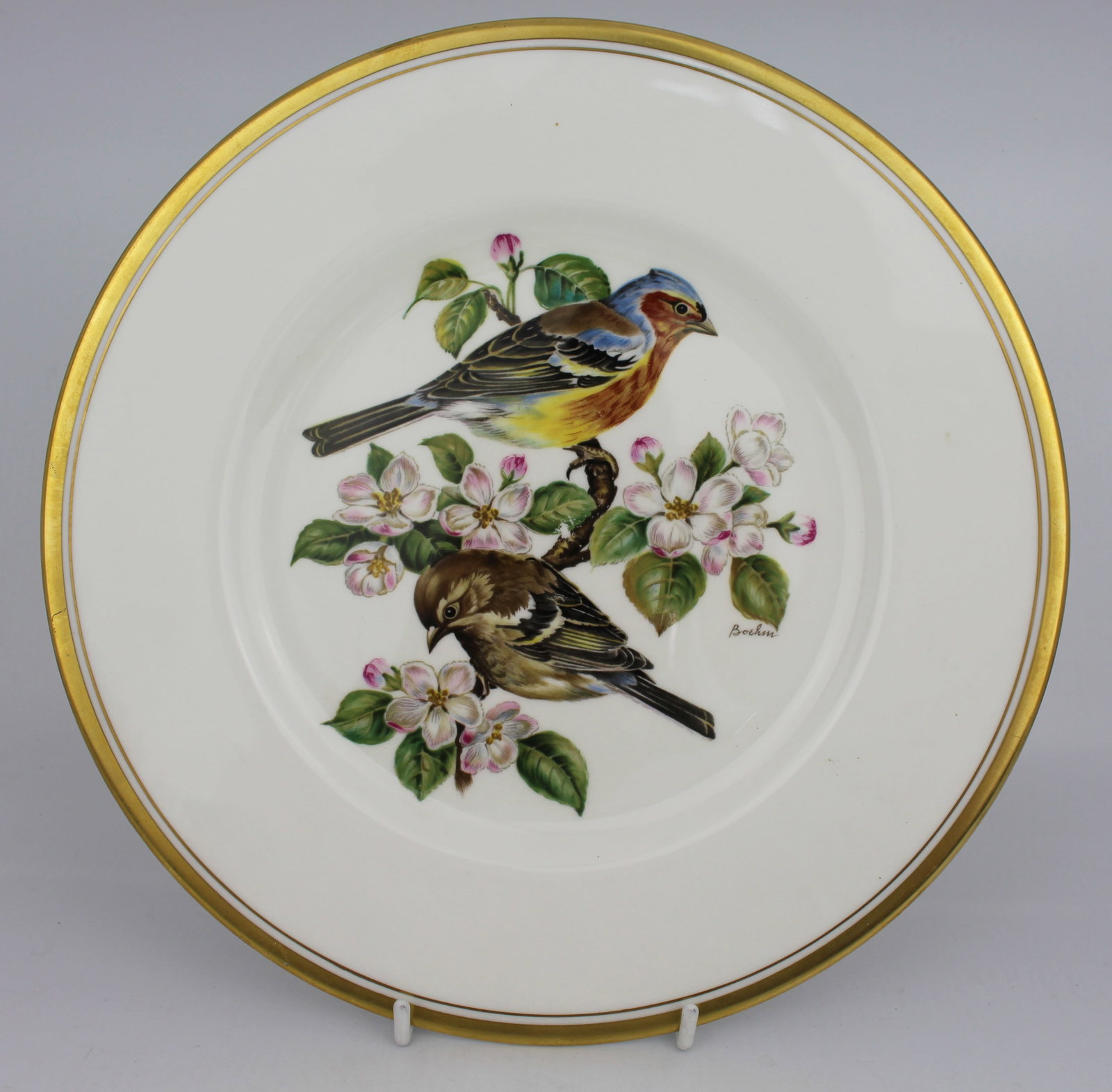 Title: Pair of Boehm Porcelain Bird Plates Description: Pair of Boehm Porcelain Bird Plates - 3