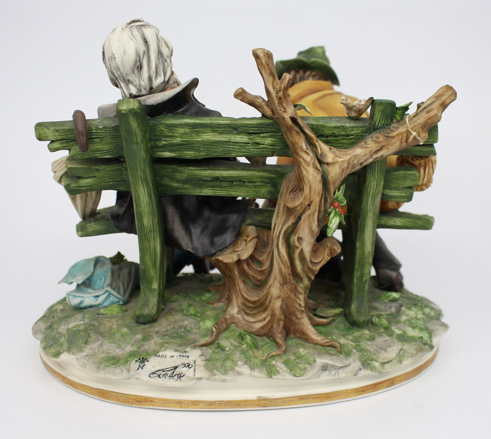Title: Capodimonte Tramps on Bench by Cortese Description: Capodimonte Tramps on Bench by Cortese - 3