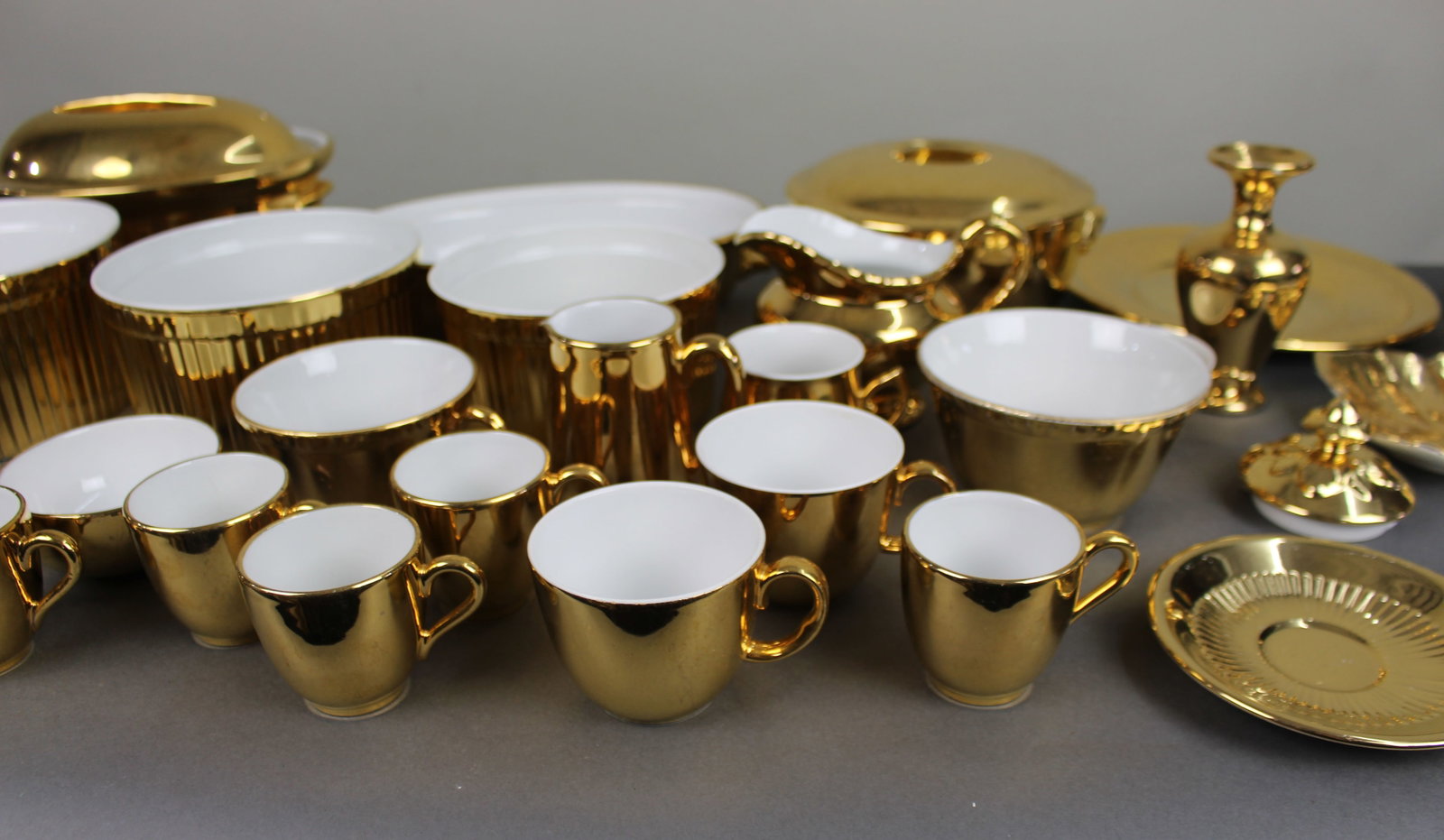 Title: Collection of Gold Lustre Royal Worcester Winton etc. Description: Collection of Gold - 4