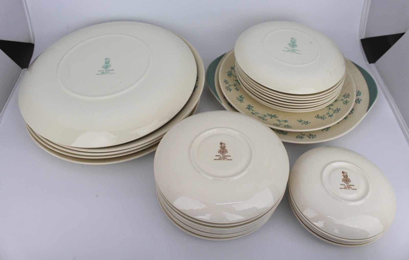 Title: Collection of Royal Doulton April Showers 31 Pieces Description: Collection of Royal - 4