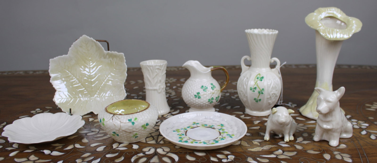 Title: Collection of 10 Irish Belleek Antique & Vintage Porcelain Pieces Description: Collection (1 of 20)