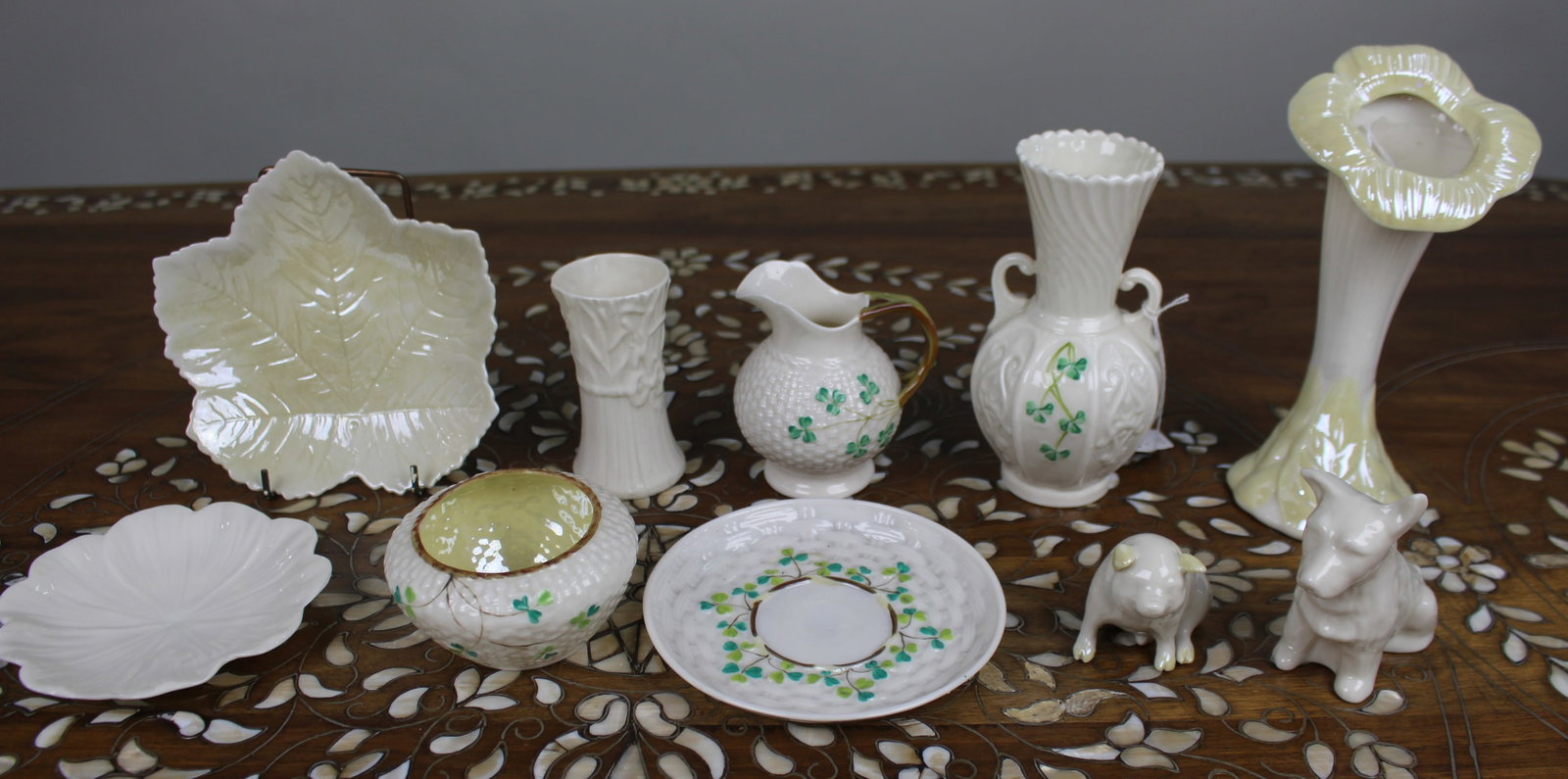 Title: Collection of 10 Irish Belleek Antique & Vintage Porcelain Pieces Description: Collection - 2
