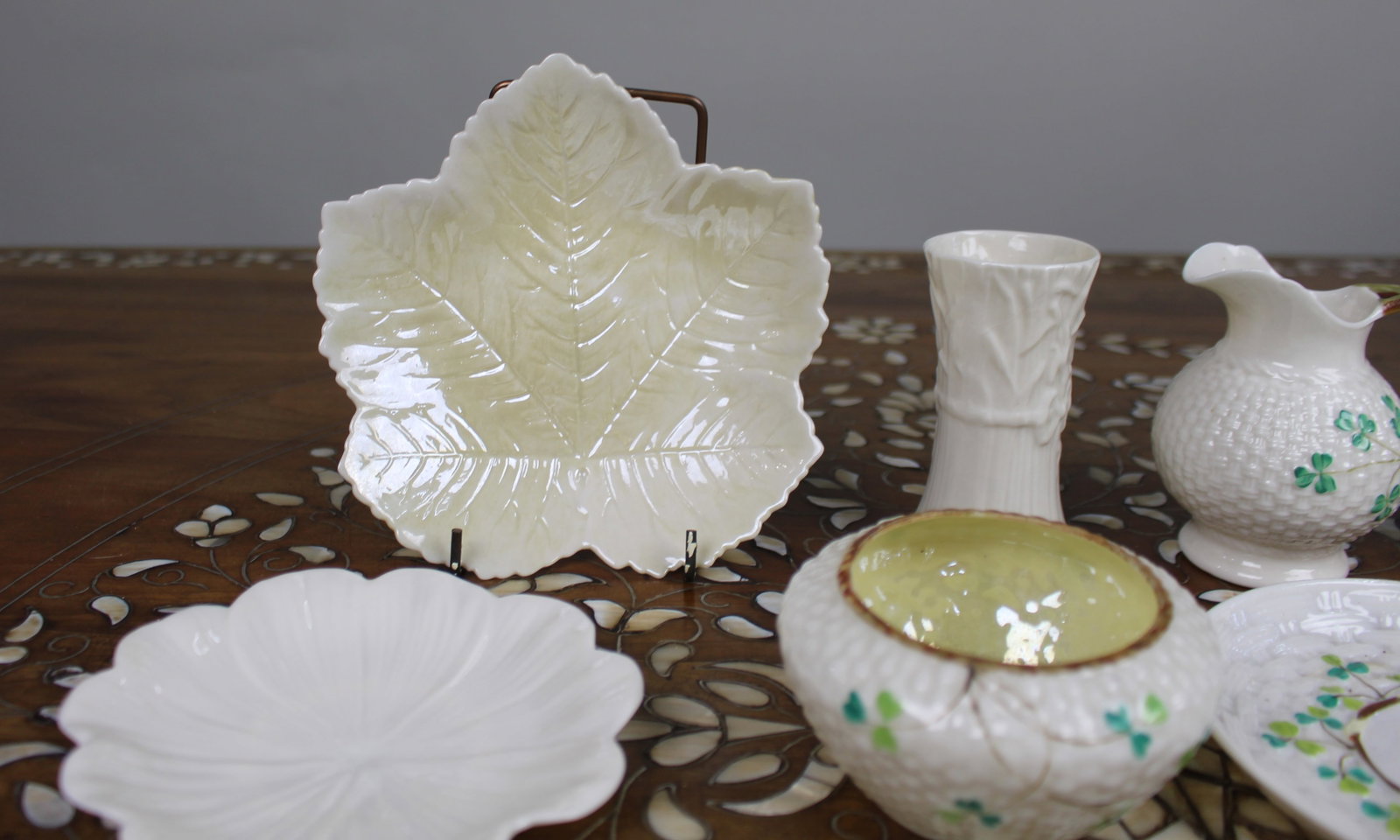 Title: Collection of 10 Irish Belleek Antique & Vintage Porcelain Pieces Description: Collection - 3
