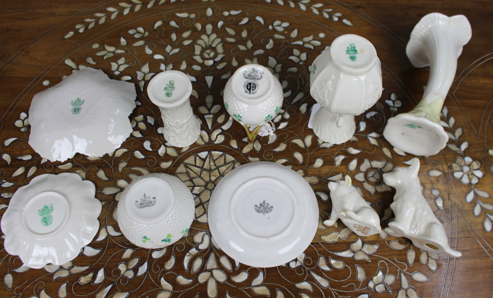 Title: Collection of 10 Irish Belleek Antique & Vintage Porcelain Pieces Description: Collection - 5