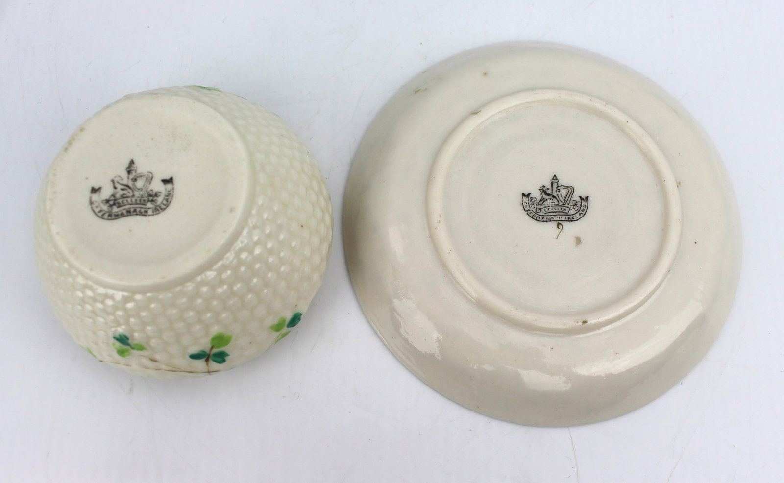 Title: Collection of 10 Irish Belleek Antique & Vintage Porcelain Pieces Description: Collection - 9