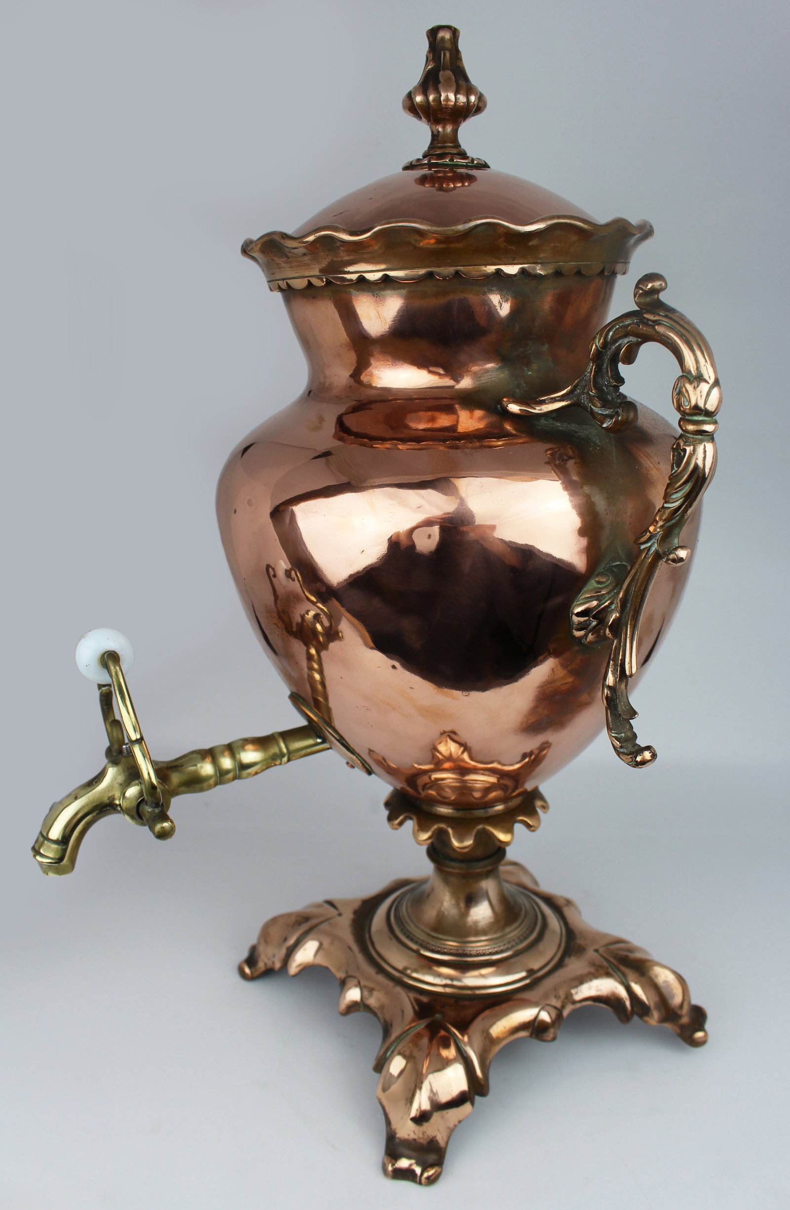 Title: Antique 19th c. Copper & Brass Samovar Description: Antique 19th c. Copper & Brass Samovar (1 of 1)