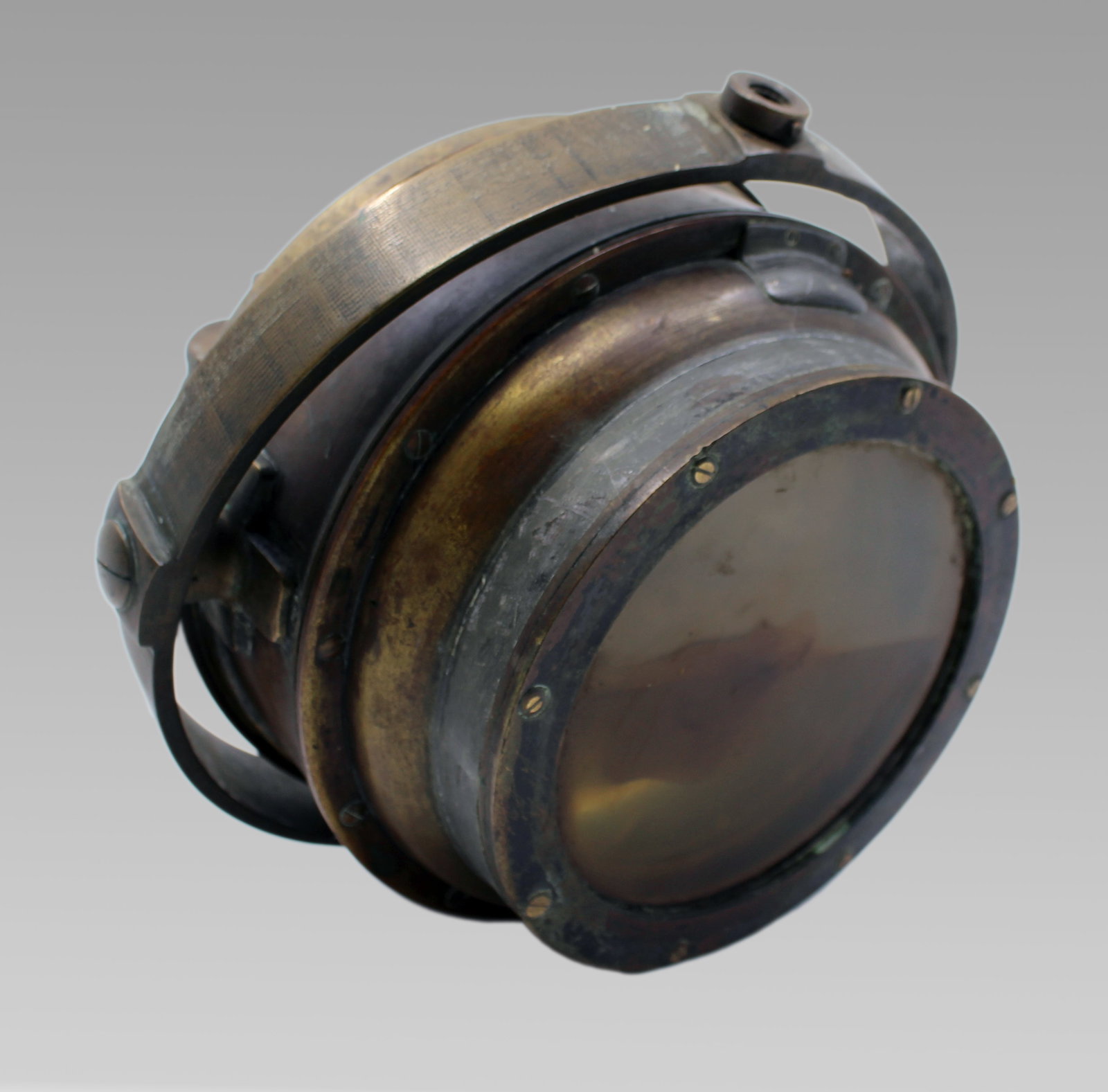 Title: Early 20th Century Bronze and Brass Gimballed Ship's Compass by F. Smith & Sons - 2