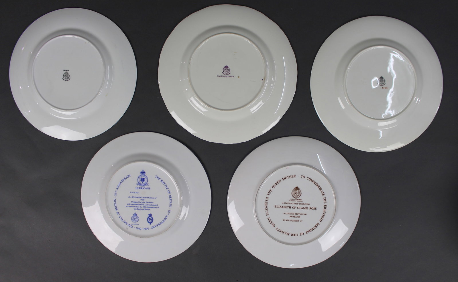 Title: Collection of 5 Royal Worcester Cabinet Plates Description: Collection of 5 Royal Worcester - 2