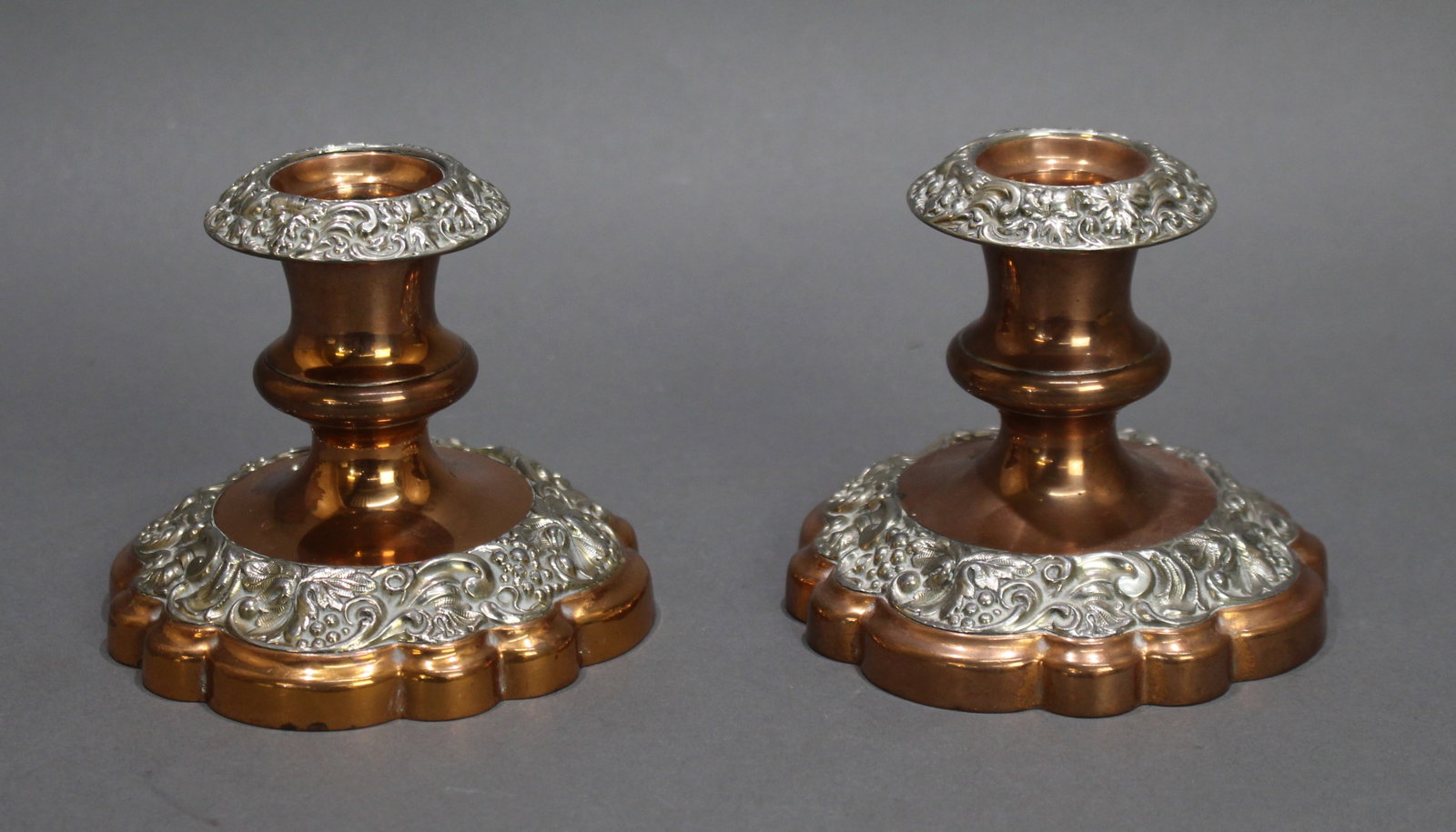 Title: Pair of Early 19th Century Sheffield Plate Candlesticks Description: Pair of Early 19th (1 of 1)