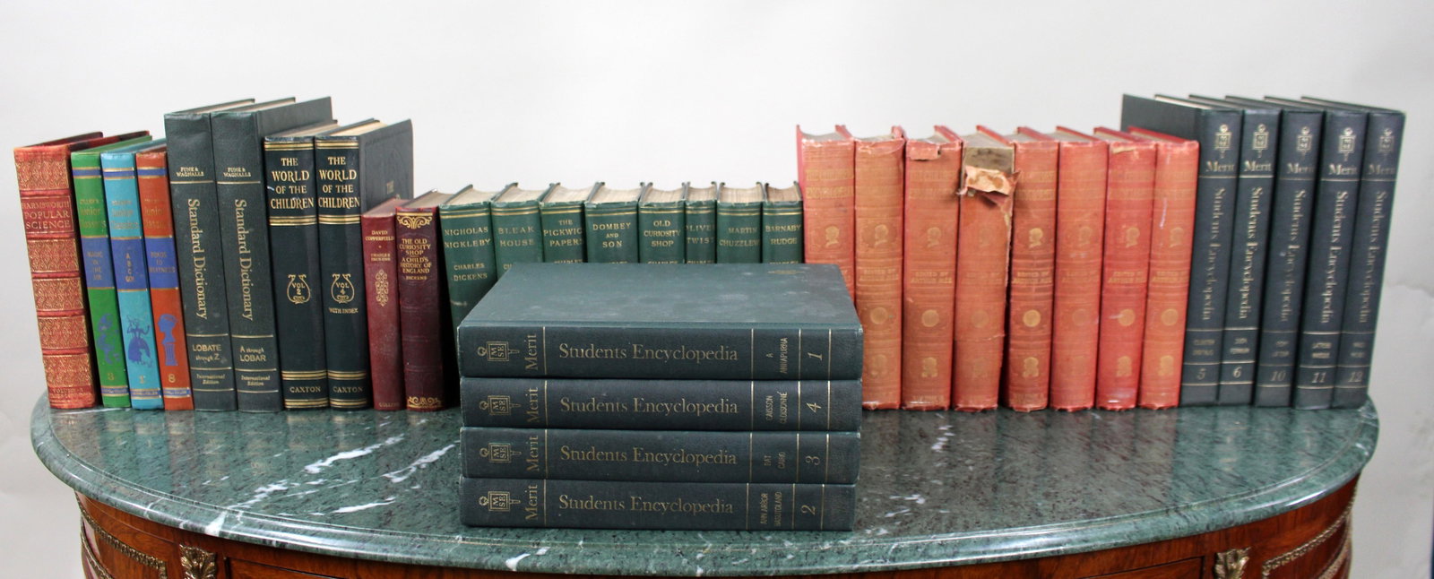 Title: Collection of Decorative Display Reference Books and Volumes Description: Collection of: Title: Collection of Decorative Display Reference Books and Volumes Description: Collection of Decorative Display Reference Books and Volumes. All pictured. Including a collection of encyclopaedias