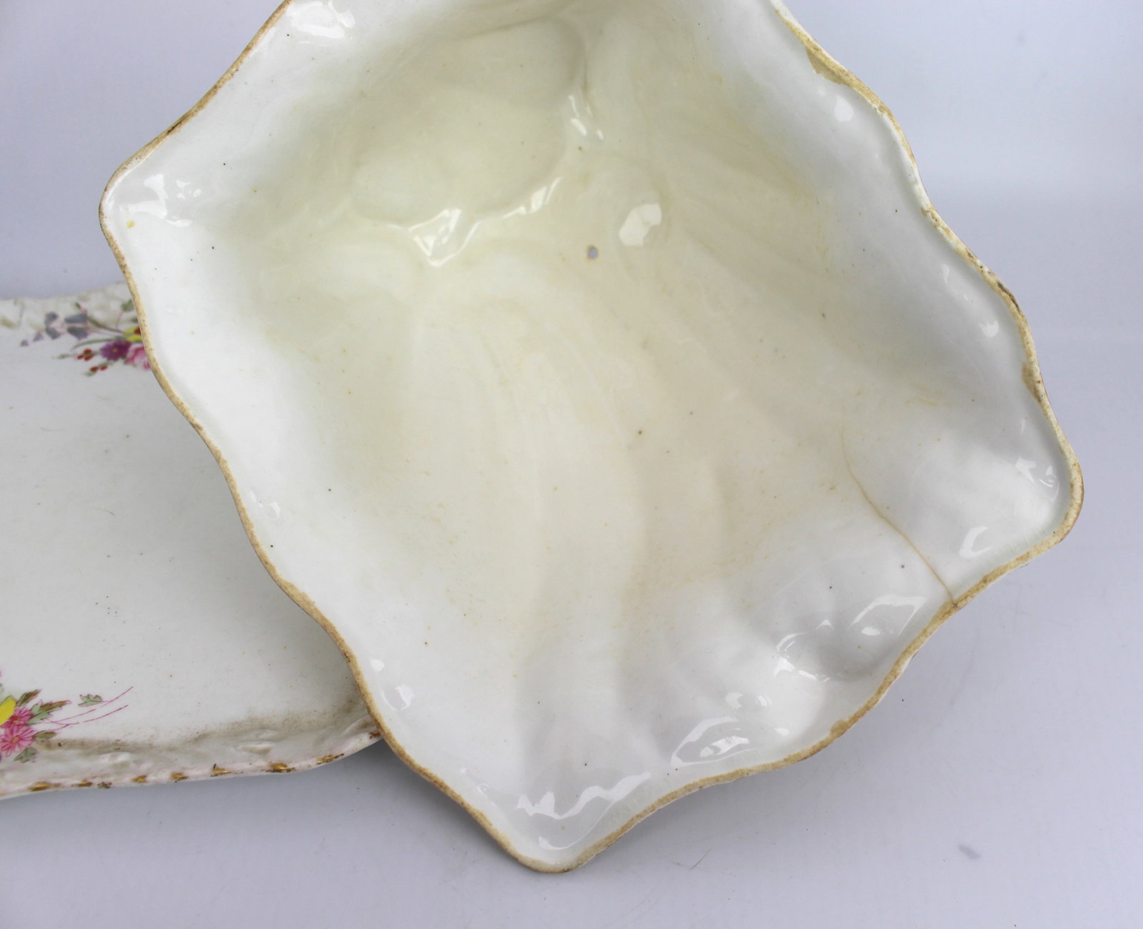 Title: Antique Staffordshire Cheese Dish Description: Antique Staffordshire Cheese Dish Measures - 3