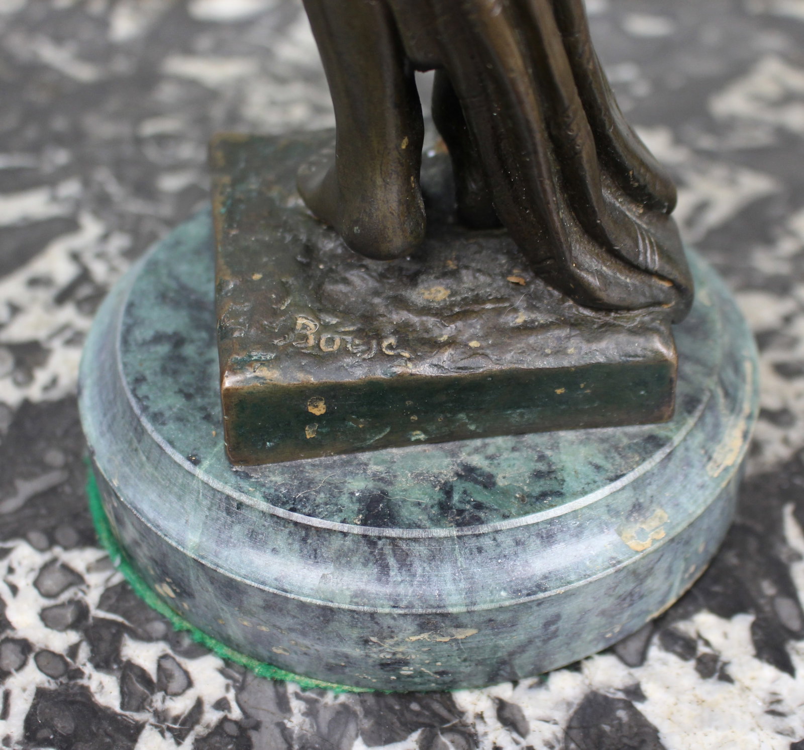 Title: Fine Art Deco Patinated Bronze Figure of a Woman with Serpent Description: Fine Art Deco - 9