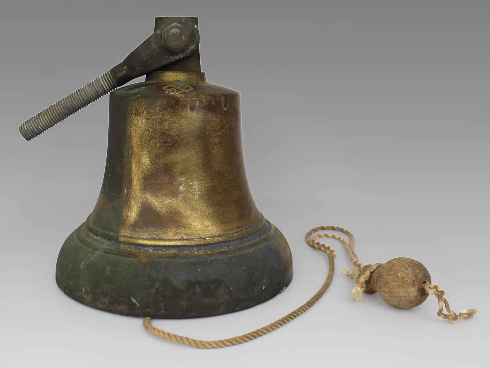 Title: Fine British Bronze Ship's Bell with Crowned GR Cipher Description: Fine British Bronze (1 of 1)