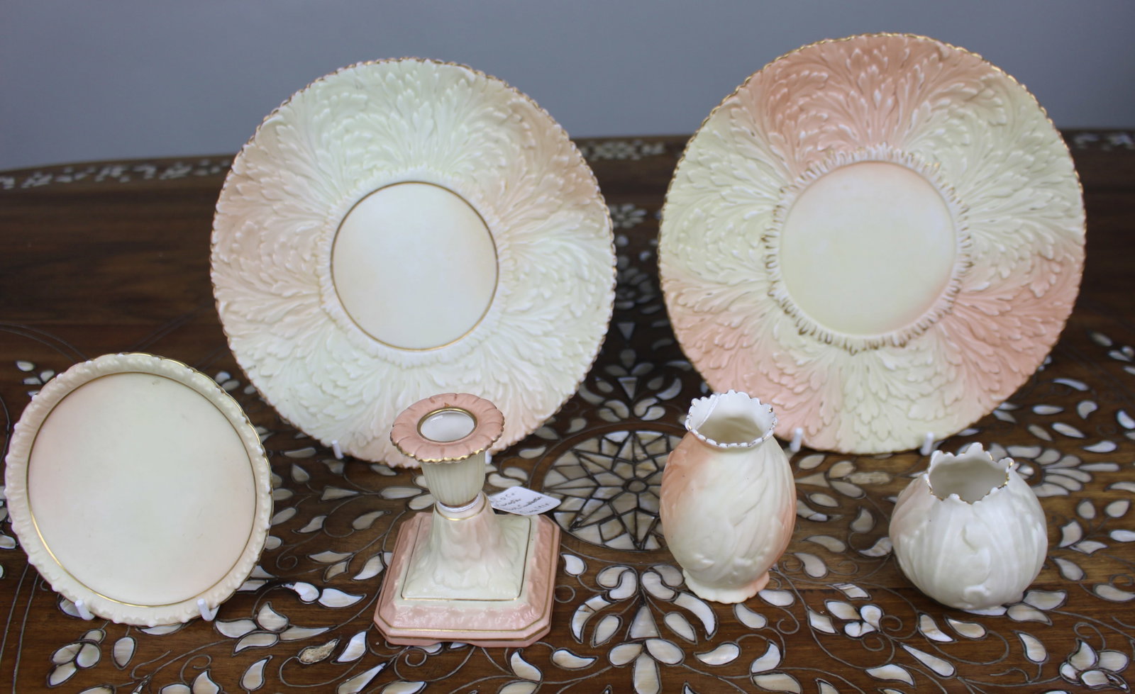 Title: Collection of Antique Locke & Co Worcester ‘Blush Ivory’ Porcelain Description: C - 2