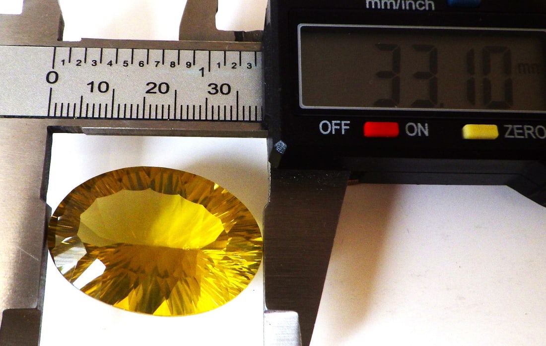Title: Custom Oval Cut Citrine 60 Carats Description: A beautiful, large (60 carats), custom oval - 4