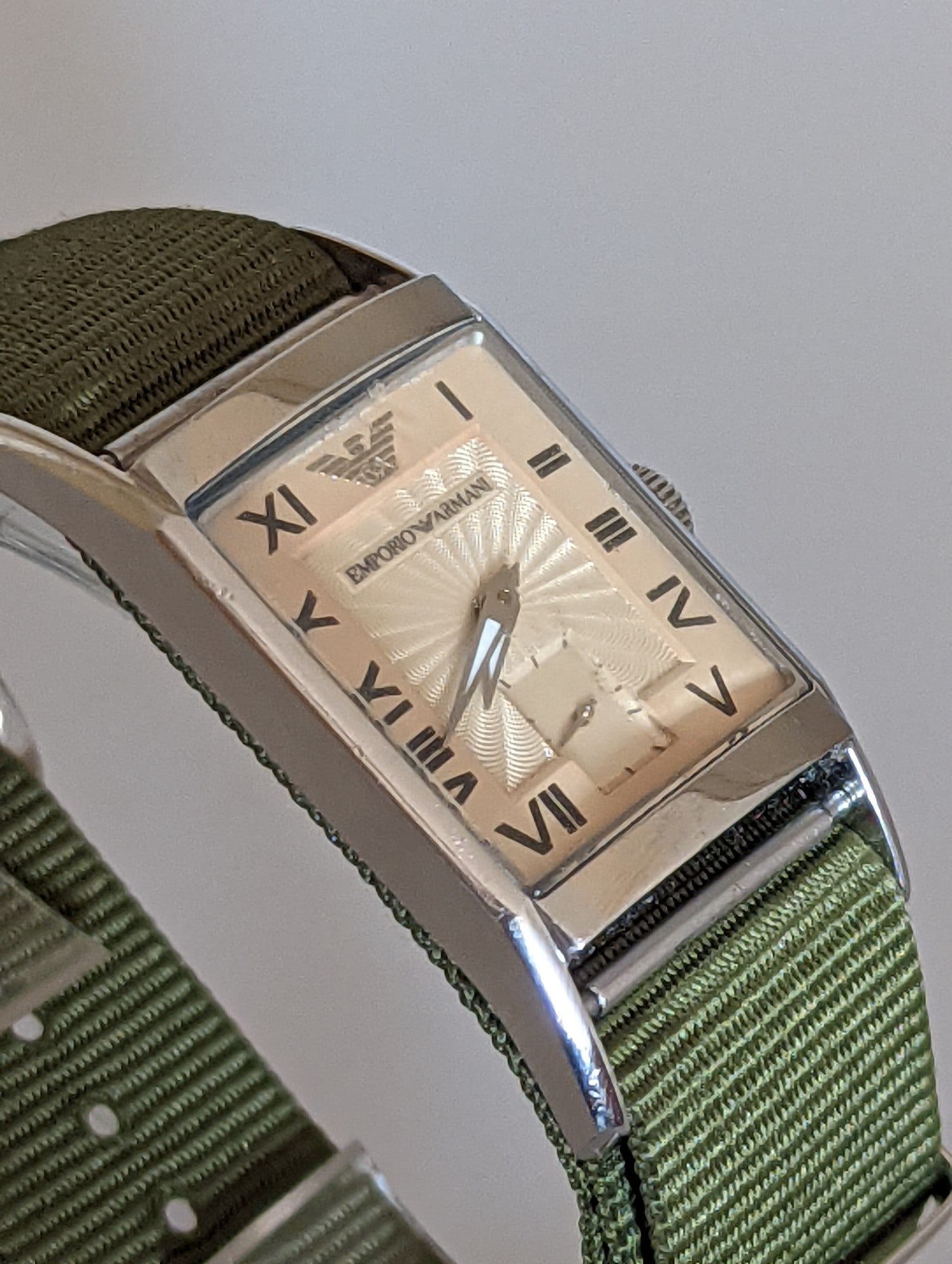 Emporio Armani Classic Tank Watch – Champagne Sunburst Dial - 2