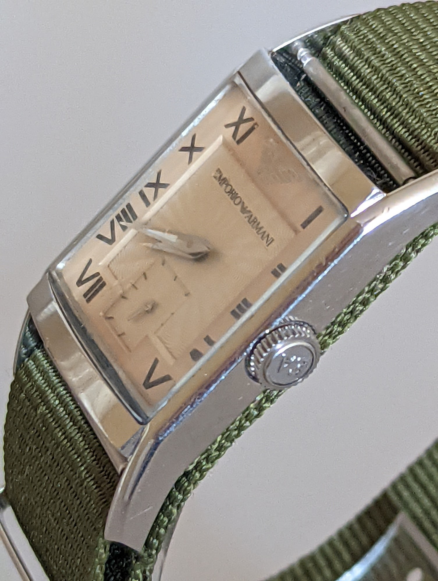Emporio Armani Classic Tank Watch – Champagne Sunburst Dial - 3