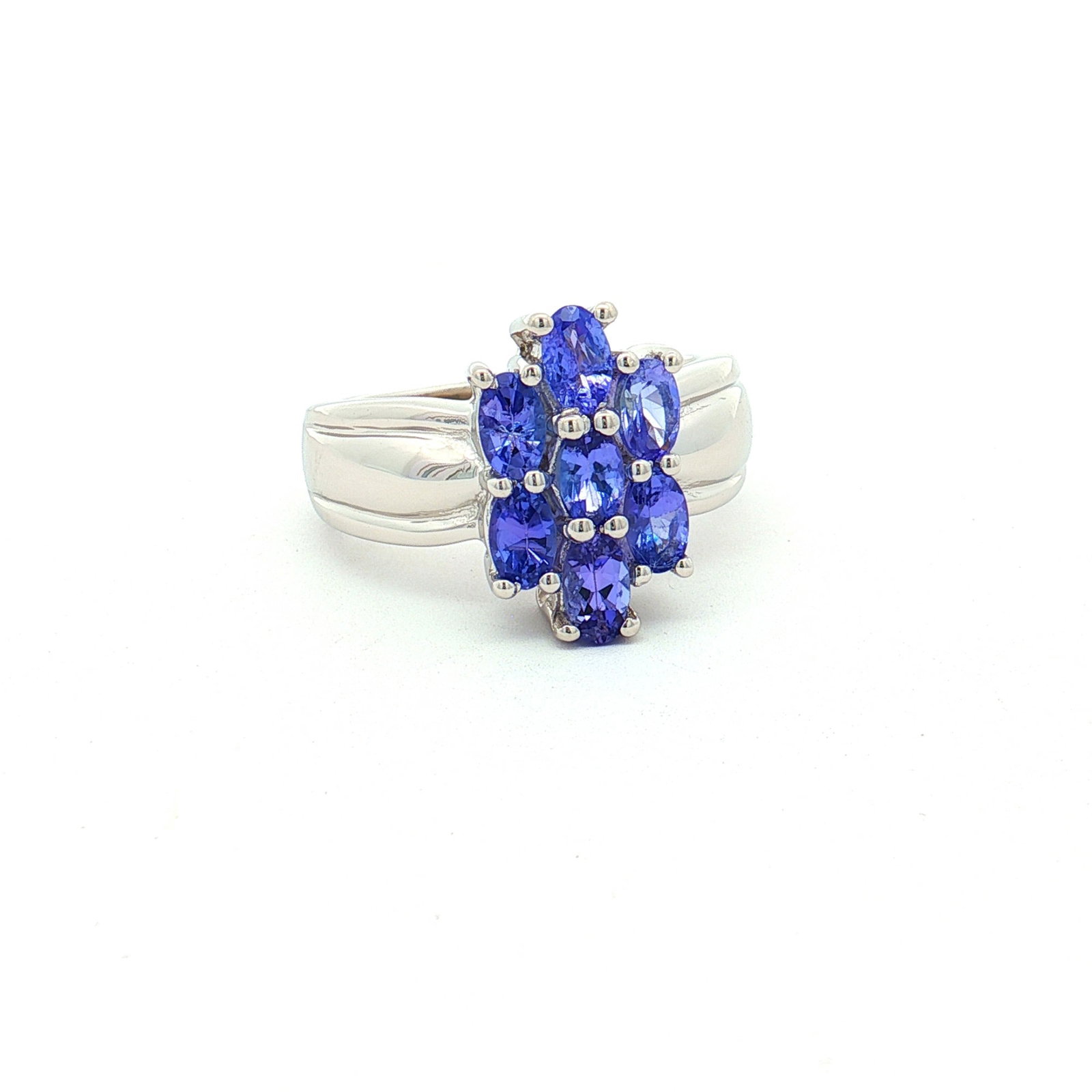 HRD Certified Lavender Tanzanite Oval Ring – 925 Sterling Silver - 4
