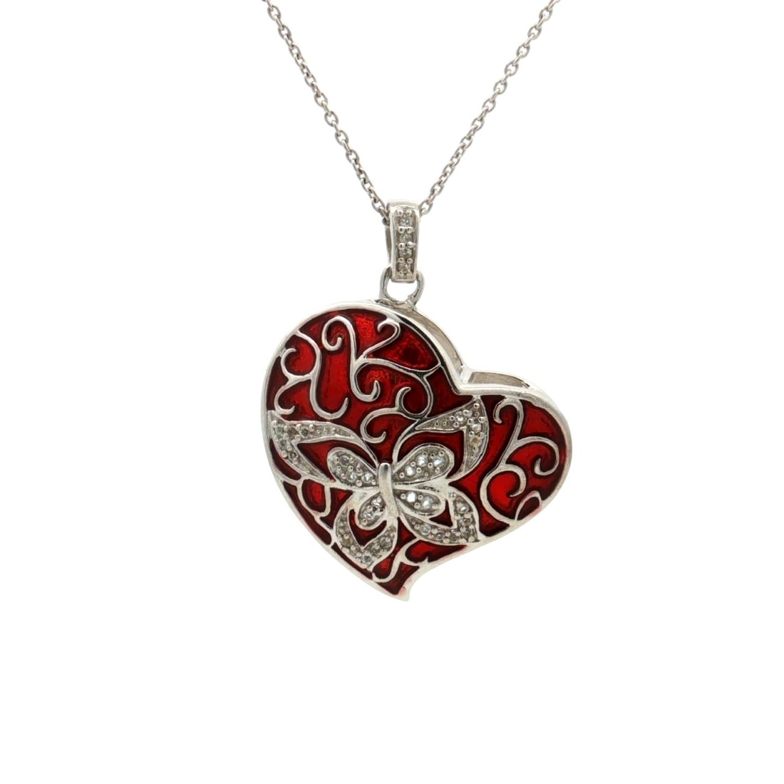 HRD Certified White Topaz Enamel Pendant – 925 Sterling Silver: Title: HRD Certified White Topaz Enamel Pendant – 925 Sterling Silver Description: A fine 925 Sterling Silver pendant featuring White Topaz round gemstones with enamel detailing, finished with