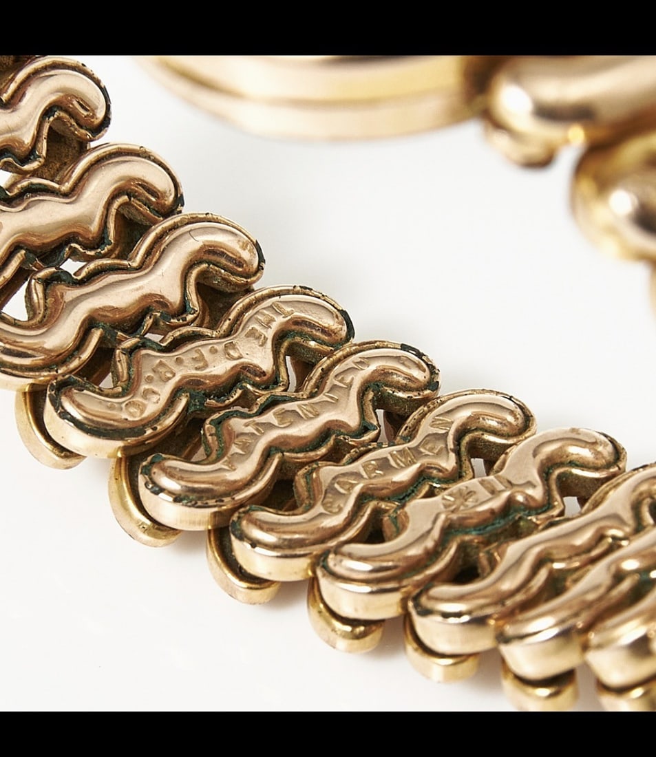 Title: Bracelet, Gilt 20 Century “Carmen Expansion Bracelet“ Description: Bracelet, gilt - 6