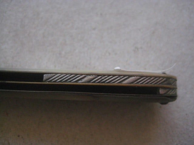 Title: Rare George III Mother of Pearl Hafted Silver Bladed Folding Fruit Knife Description: R - 11