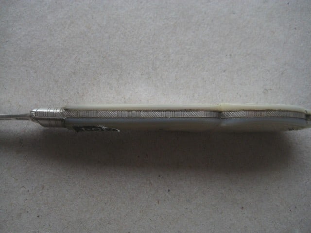 Title: Victorian Mother of Pearl Hafted Silver Folding Fruit Fork Description: Victorian Mothe - 6