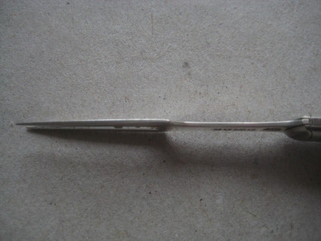 Title: Victorian Mother of Pearl Hafted Silver Folding Fruit Fork Description: Victorian Mothe - 7