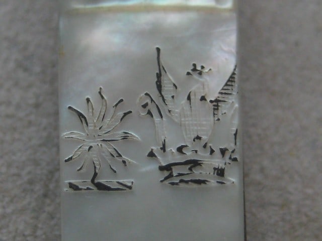 George V Mother of Pearl Hafted Silver Bladed Folding Fruit Knife - 3