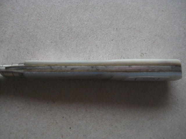 George V Mother of Pearl Hafted Silver Bladed Folding Fruit Knife - 7