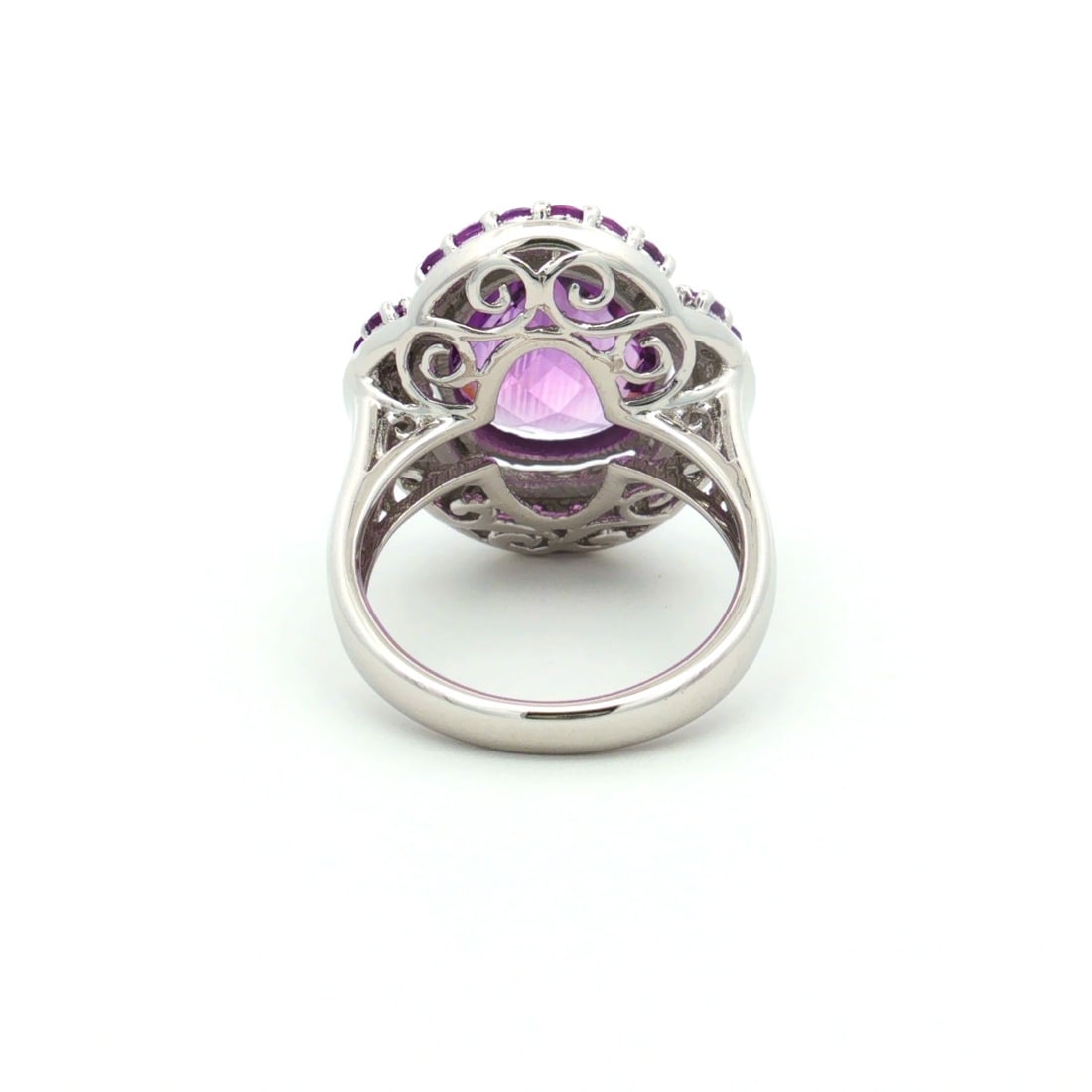 Title: HRD Certified Brazil Amethyst & African Amethyst Ring – 925 Sterling Silver Description - 3