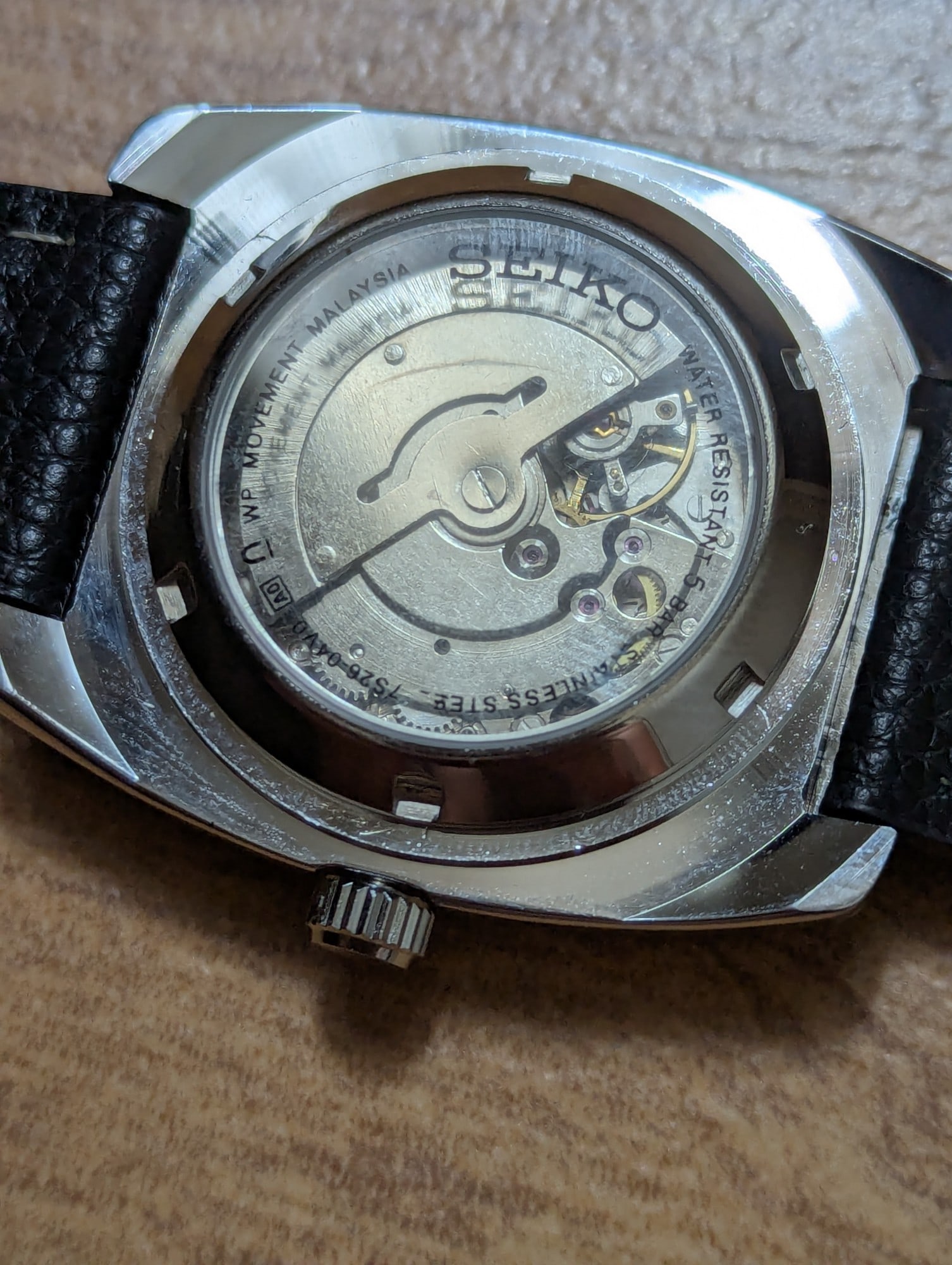 Seiko Automatic Day-Date – Tonneau Case, Brown Sunburst Dial - 6